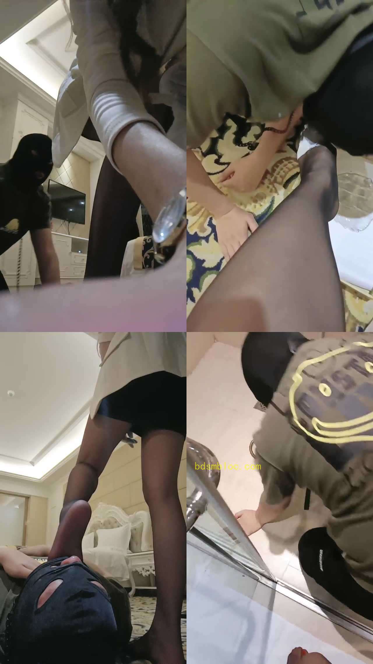 【多多】黑丝美腿酸奶喂食插嘴