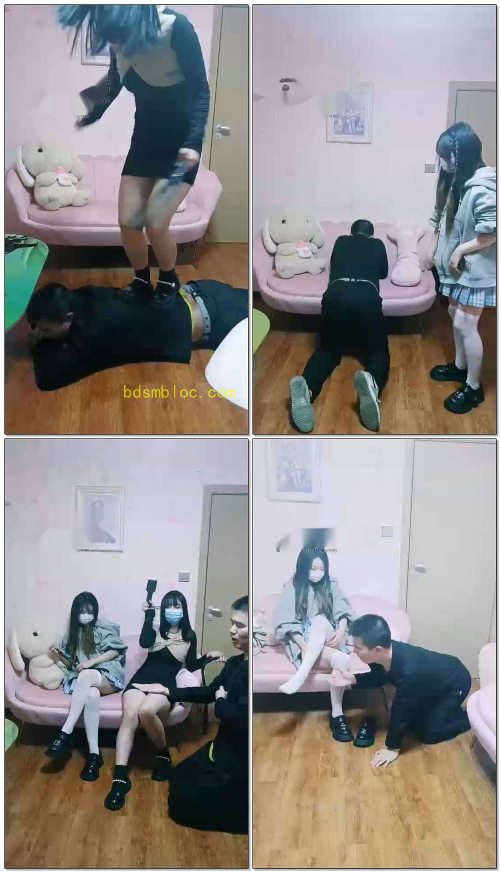 【第一帅男神】女仆店双女仆暴力调教