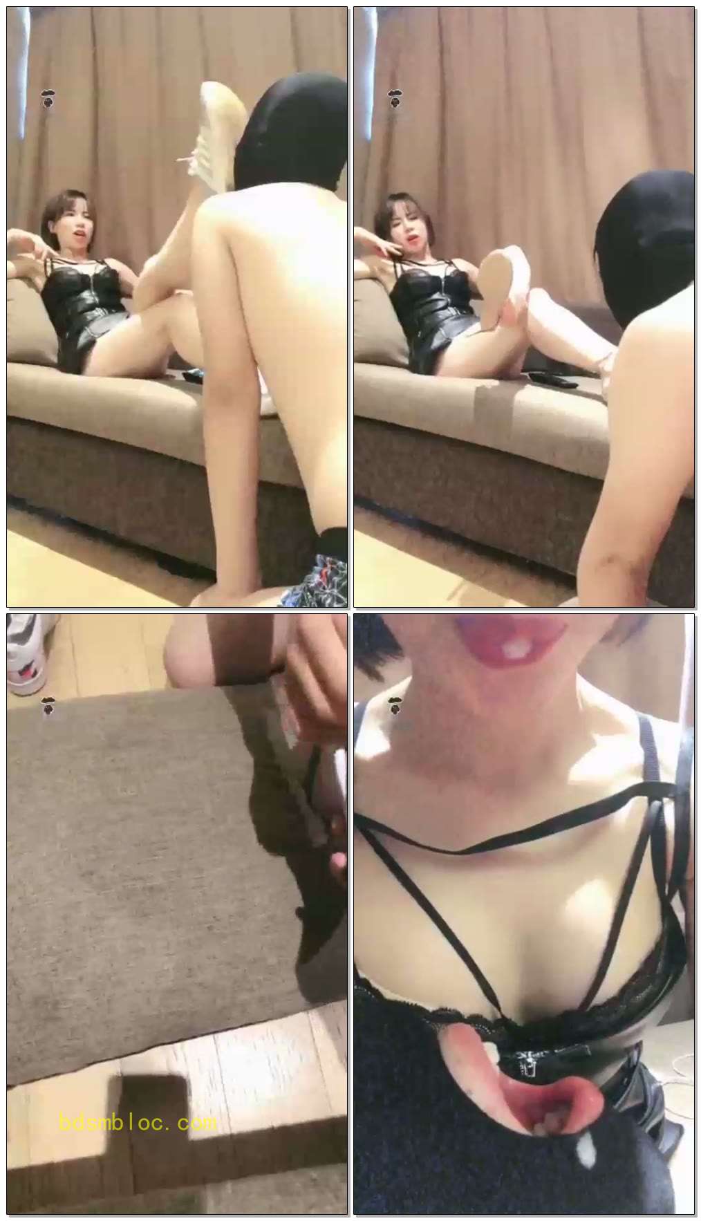 【冷颜女王】玩学生狗踩射学生狗，虐乳，口水 ，鞋耳光