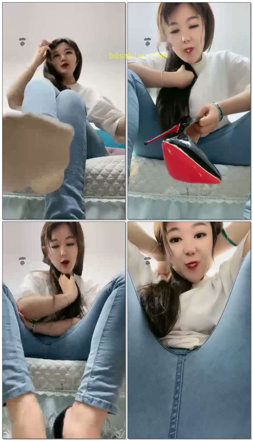 【不甜S】美臀棉袜口水超全面羞辱炸