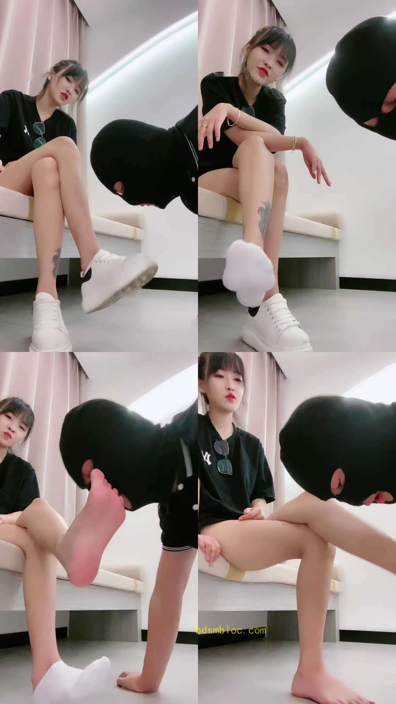 【路子】小白鞋白袜裸足气味吸入