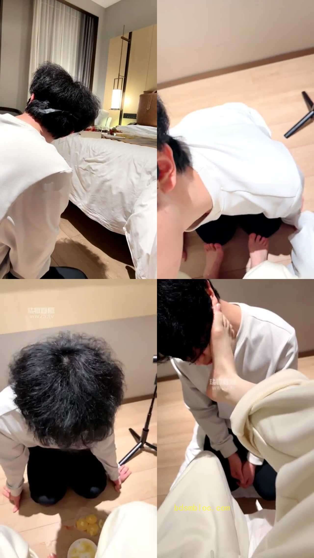 【糖糖子】调教私奴奶狗 超嫩裸足舔脚足喂食