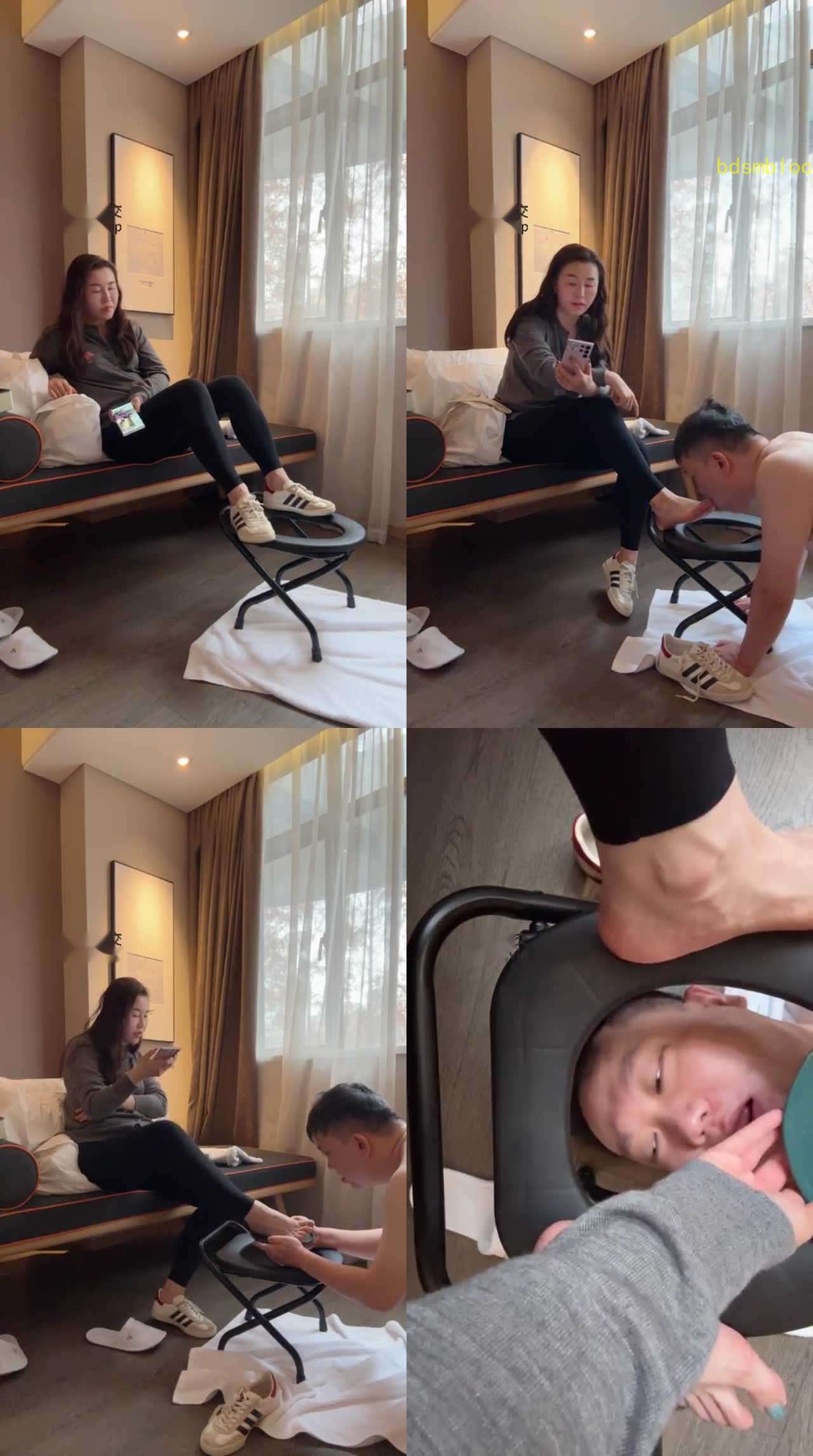 【金融女主】健身房的低等脚奴生活