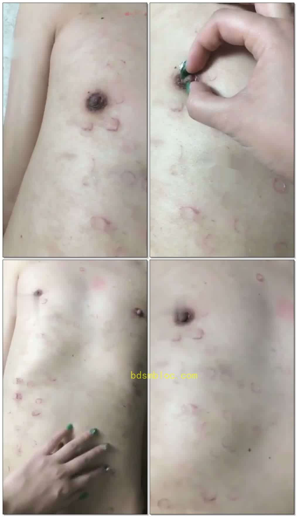 【兔粉粉】手指狠掐乳