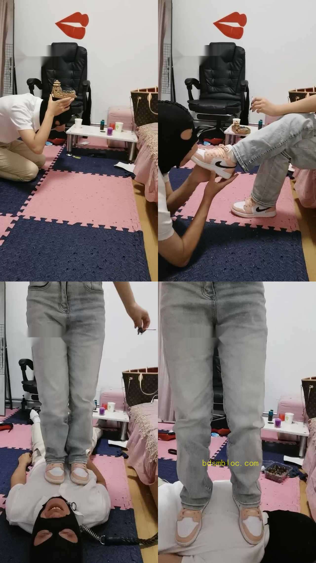 【海绵大大】学生S/AJ鞋强迫狗舔