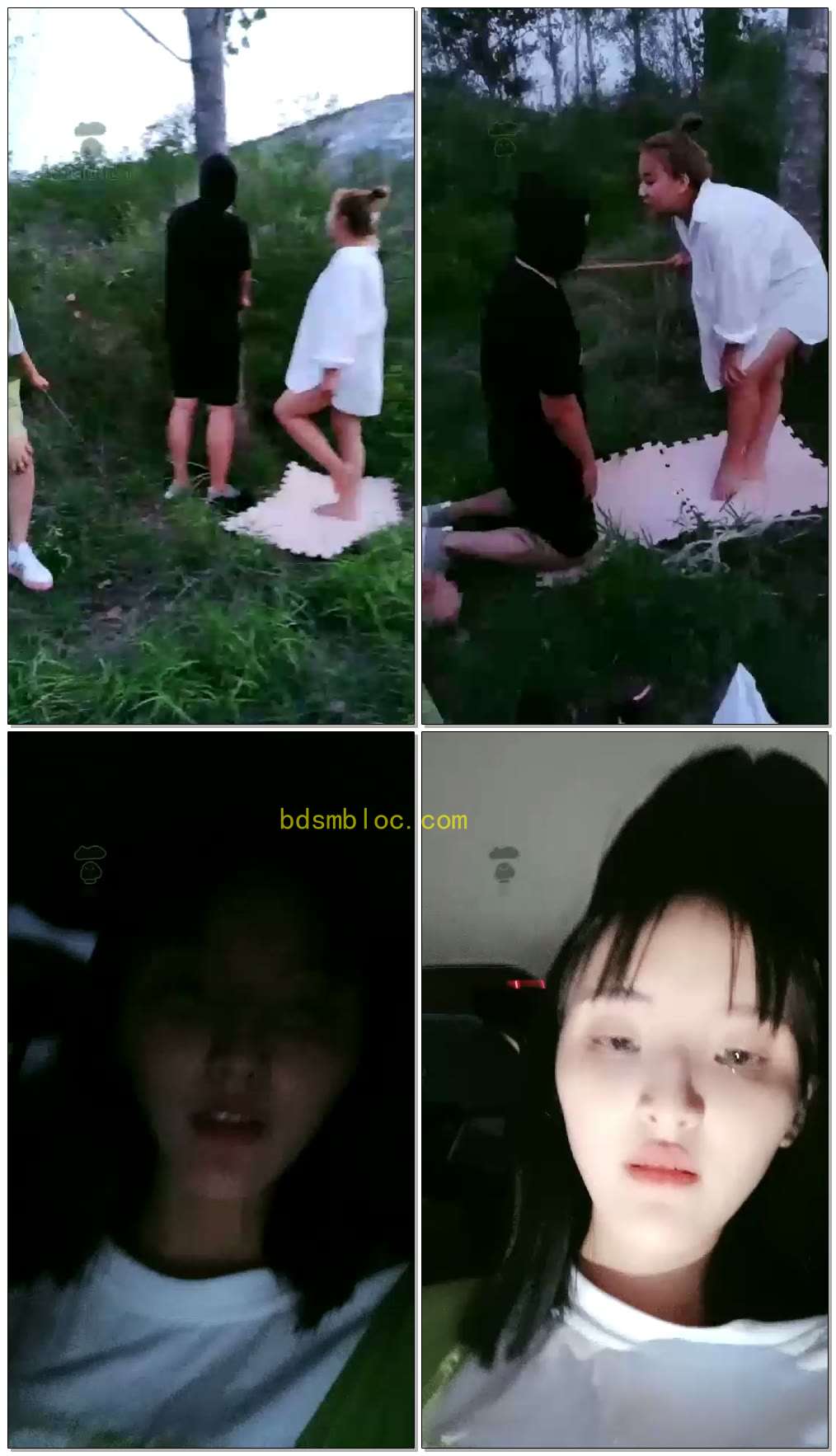 【豆雅双女王】小拖延调教，户外，捆树