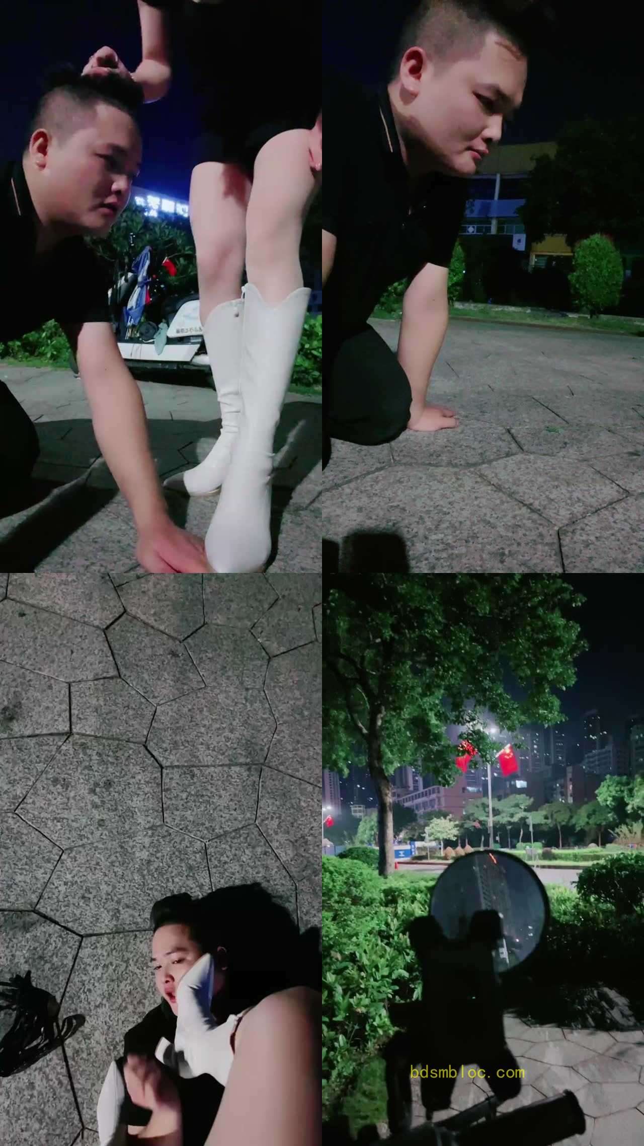 【雪琪琪】深夜户外遛狗
