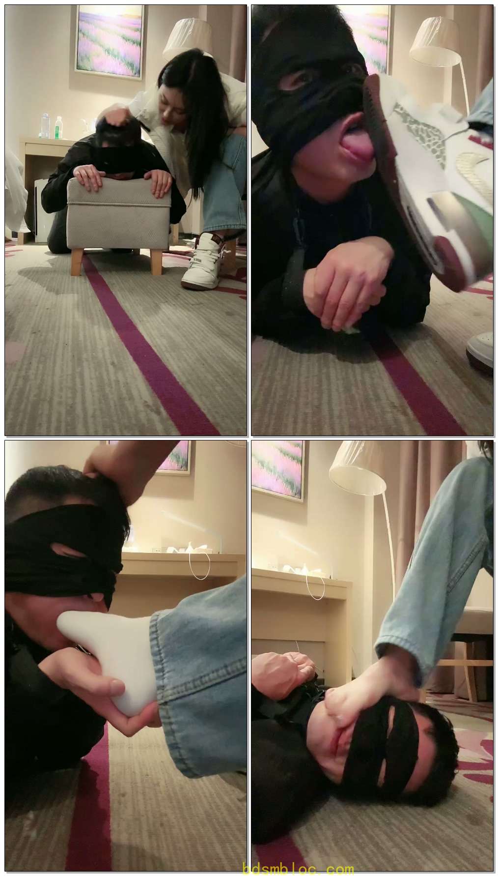 【乔伊S】白棉袜爆踹裸促足爆踹白棉袜堵嘴