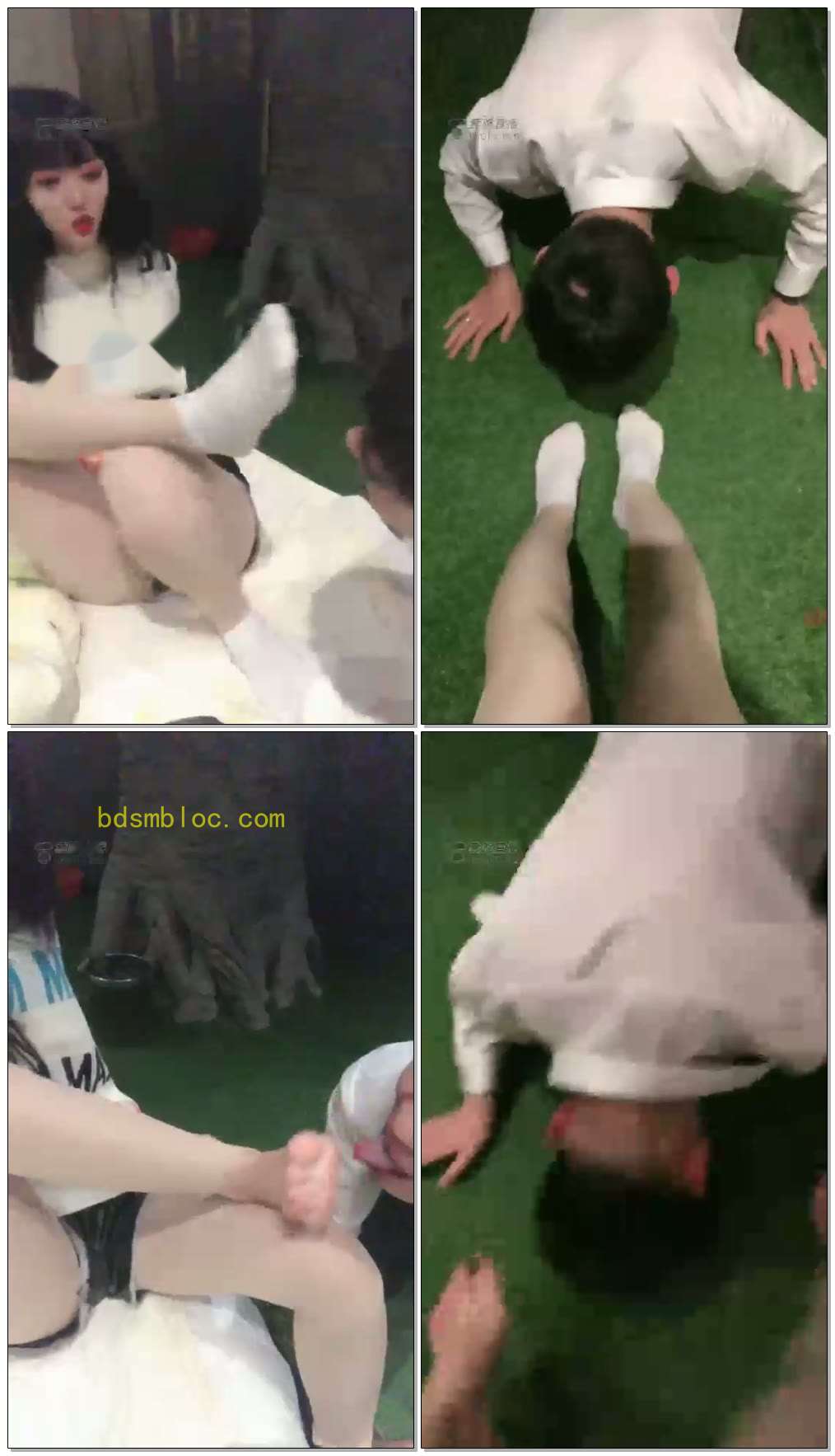 【浅夏S】宾馆调狗绿帽羞辱场，遛狗骑马踩踏口水舔脚闻袜子