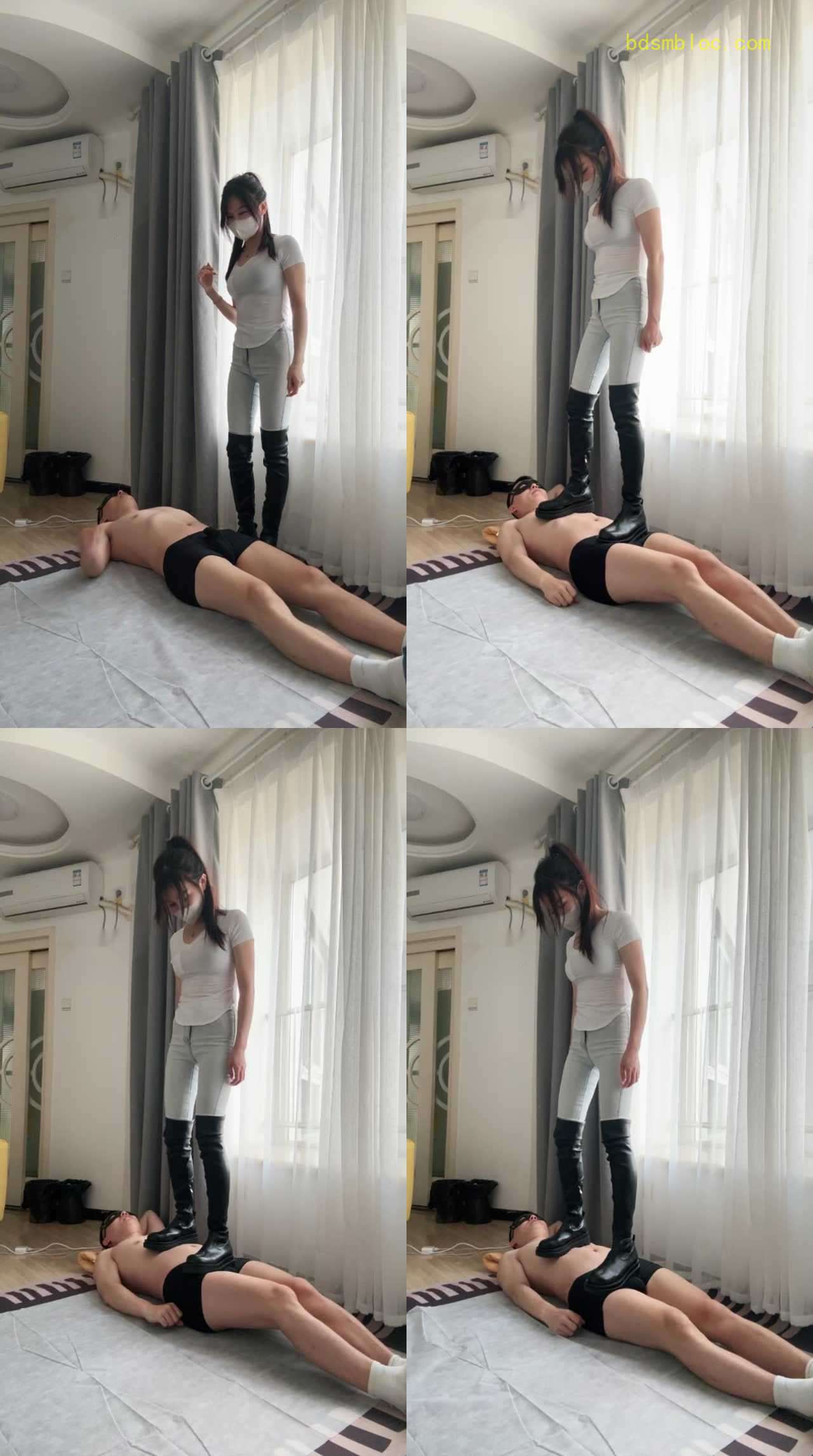 【捷西】长靴 女神全体重踩踏