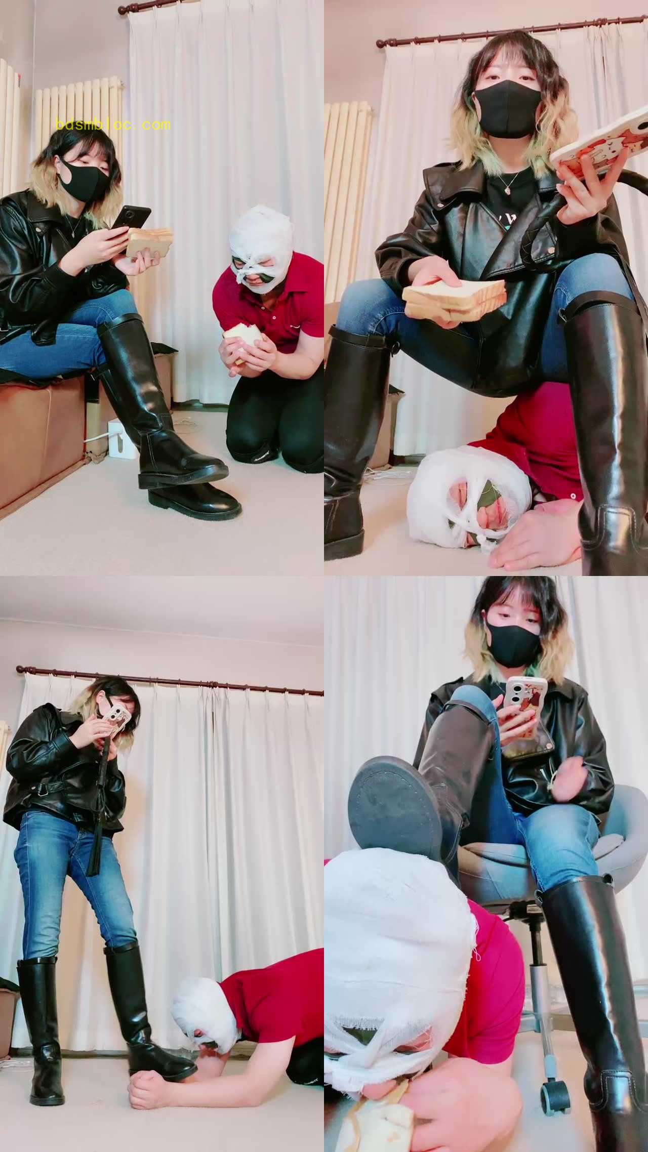 【美离子】长靴碾压喂食/全体重踩踏