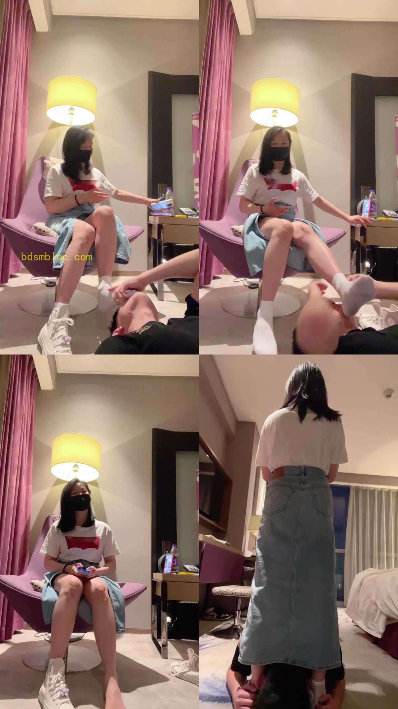 【强抚】高帮帆布鞋白袜捂脸窒息/胯下辱