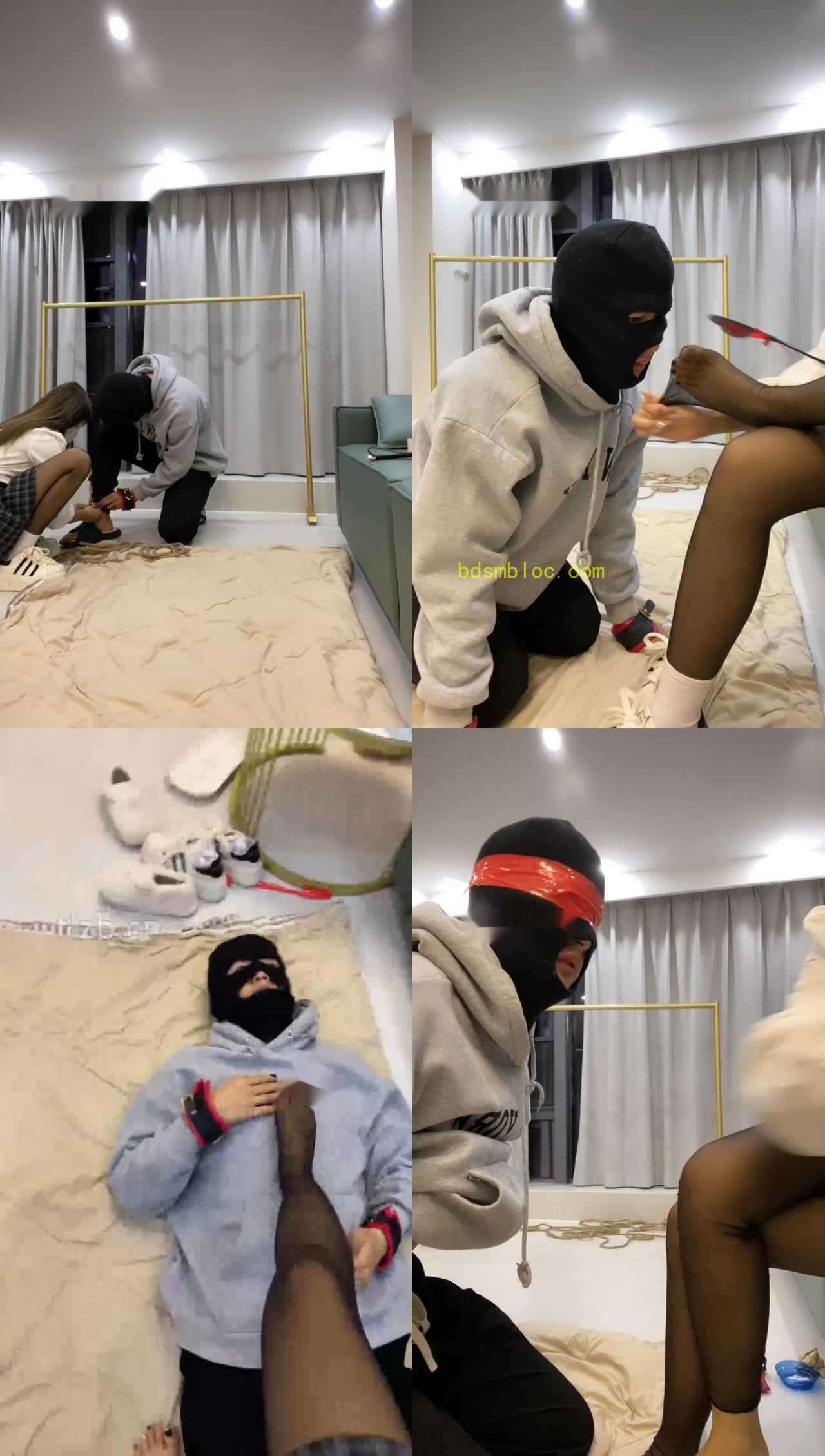 【可儿女王】鞋绑脸气味控制/捆绑虐打/重度踢踹