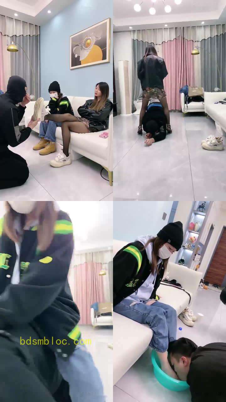 【麋鹿银儿】现实中的闺蜜变成女王一起调教