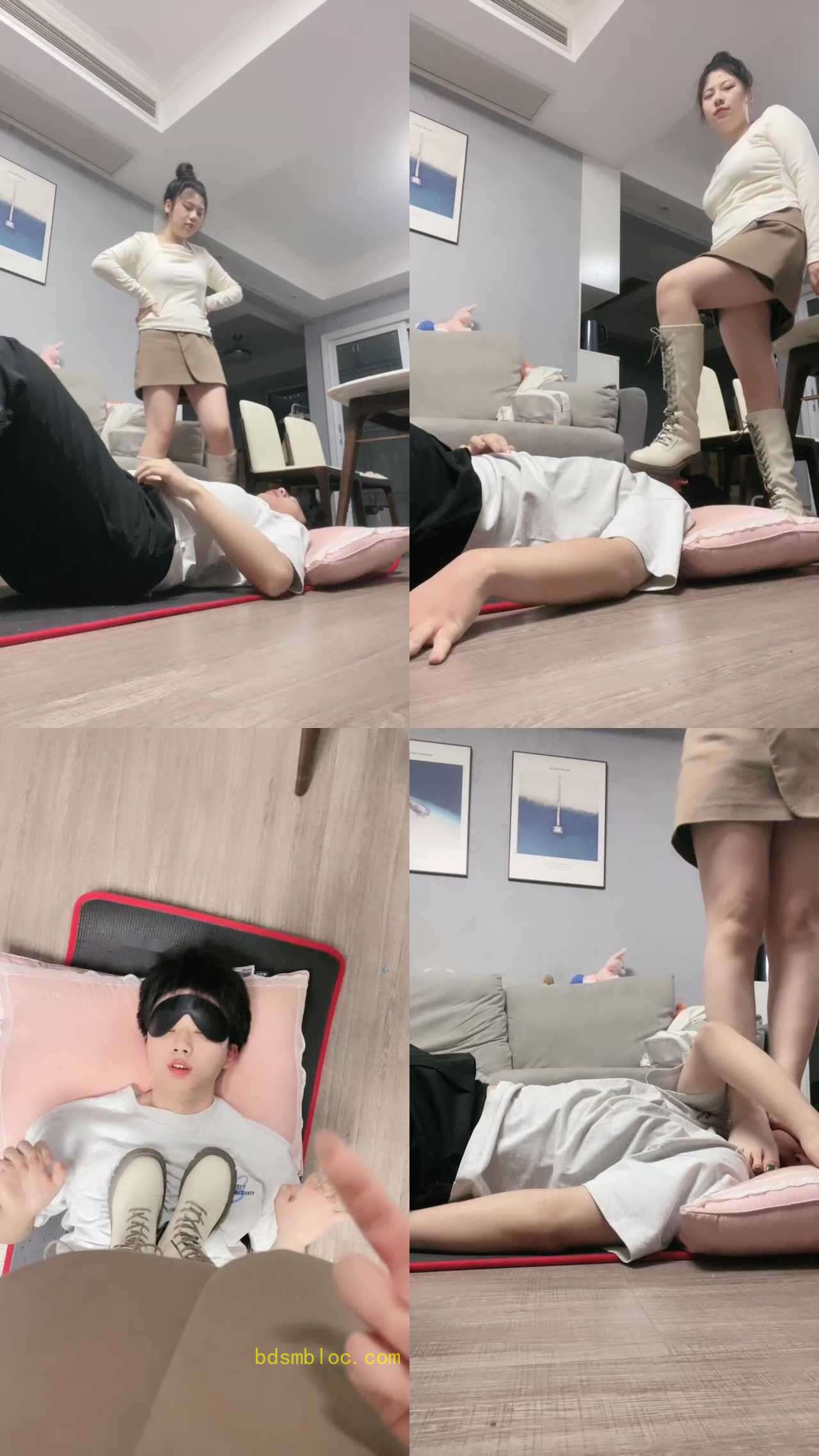 【欣欣】毁容式-长靴全体重踩踏