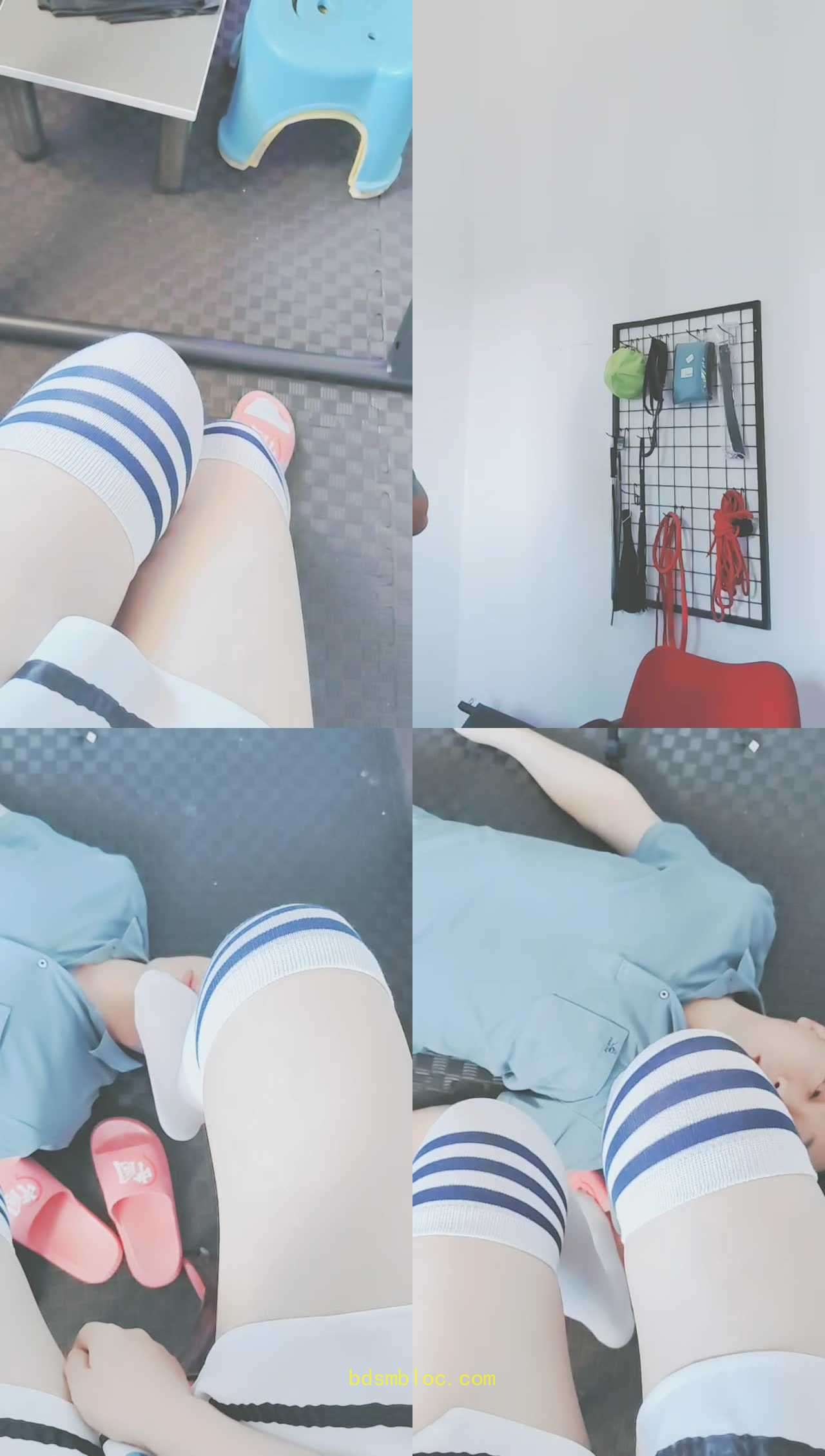 【动漫女孩】及膝袜踩狗地毯