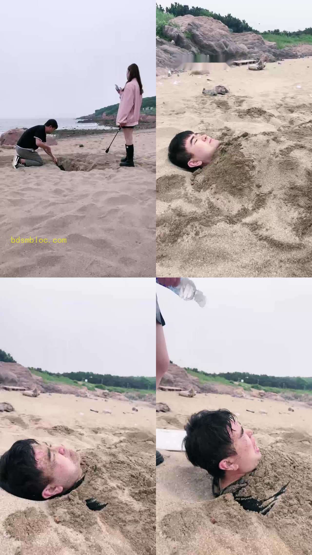 【宸宸】海滩沙子活埋窒息/强制圣水
