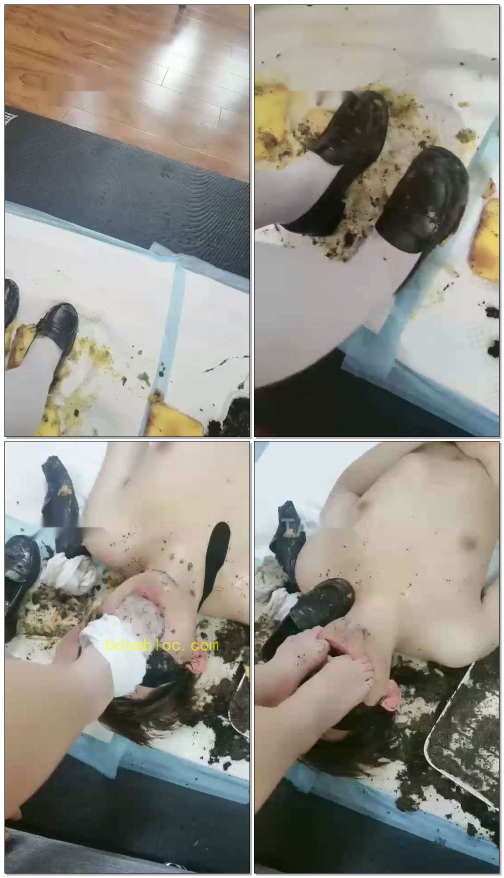【傲柔】舔泥鞋底具水烟灰泥巴踩满狗脸手
