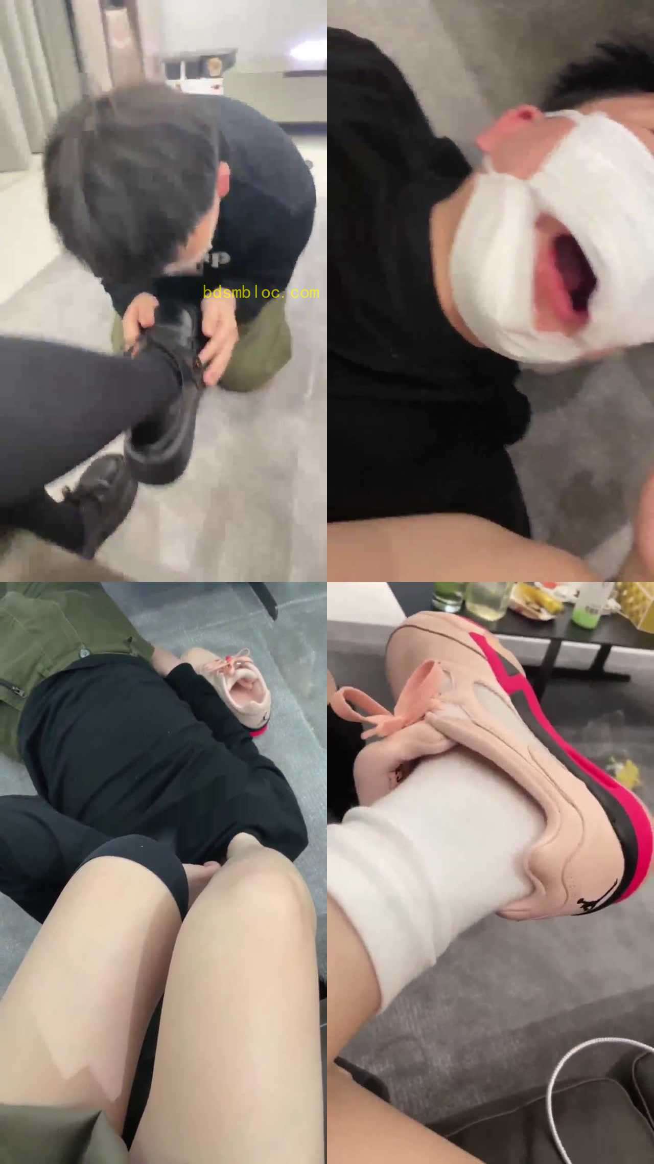 【茶茶】我和闺蜜玩一个四眼脚奴