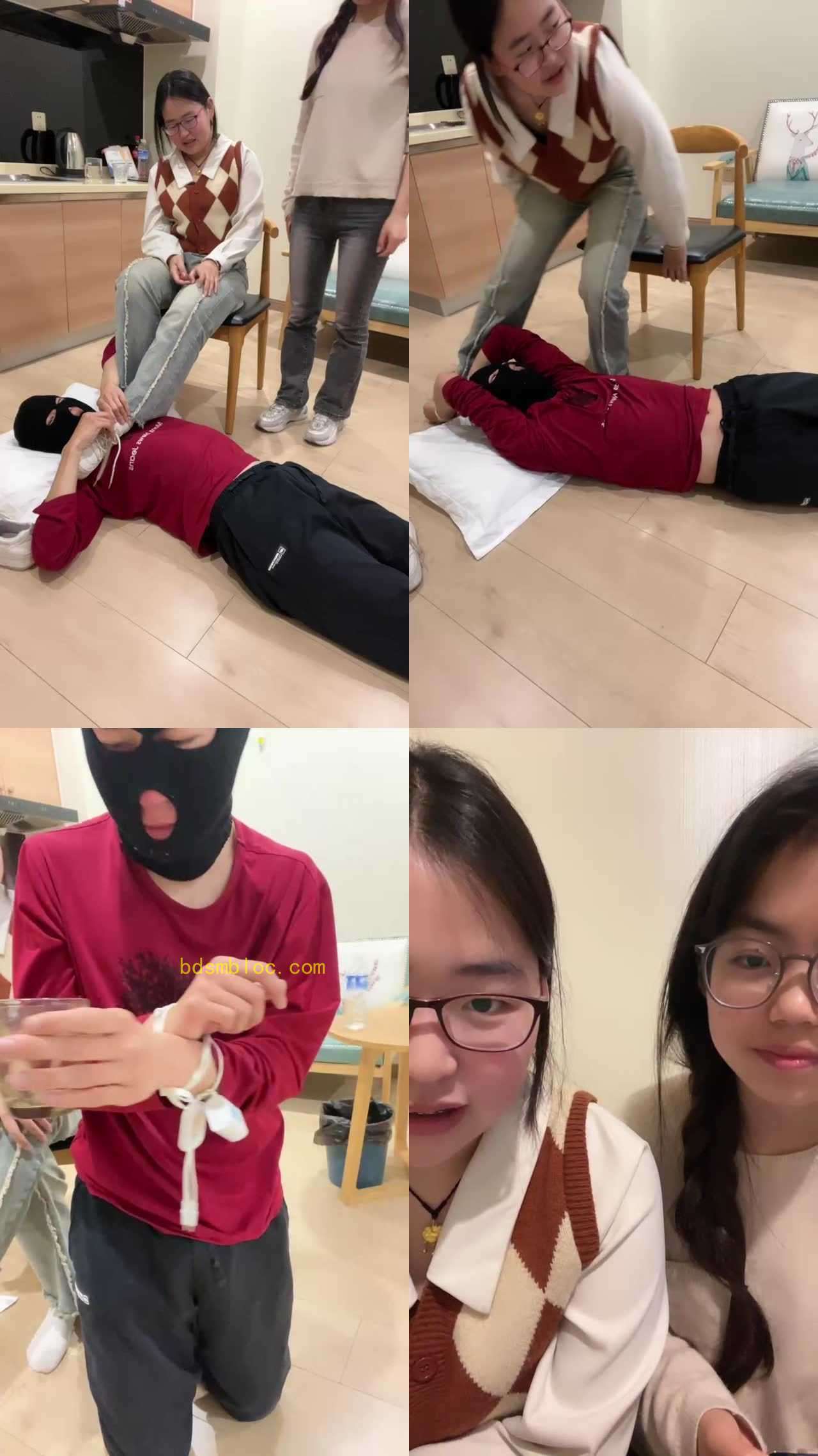 【学生双主s】双S-捆绑运动鞋白袜全体重踩踏