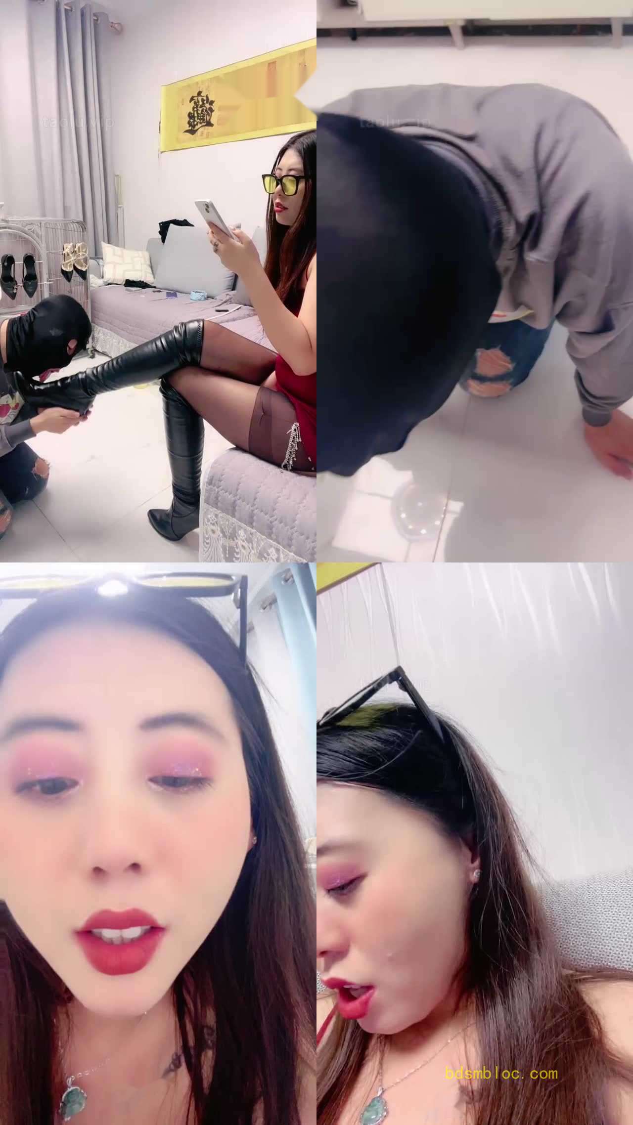 【伊兮夫妻】脏靴子内裤无底线玩私奴