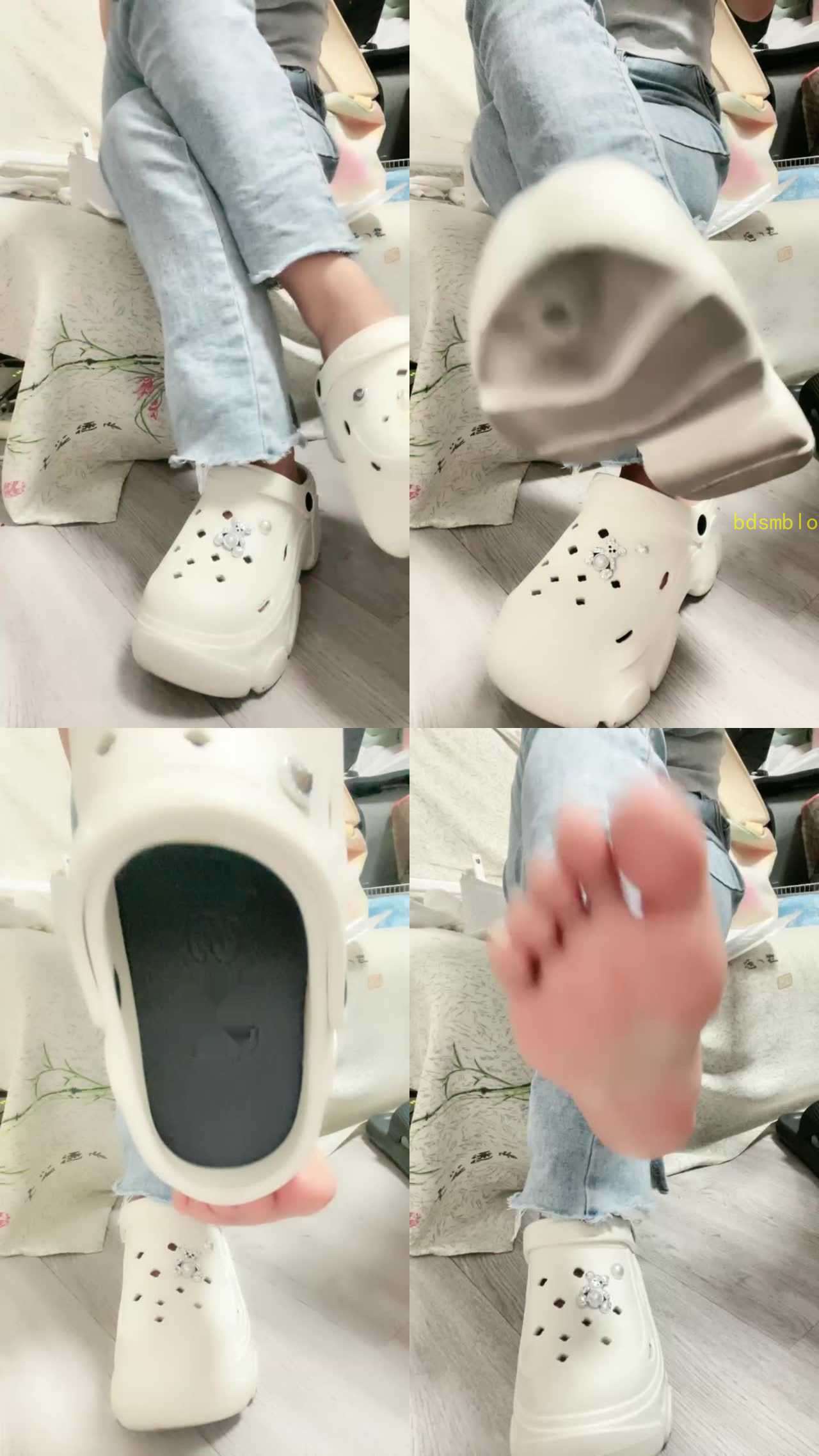 【曦禾S】第一视角牛仔裤裸足速攻鞋寸死