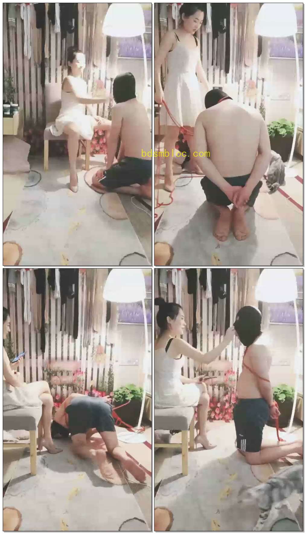 【依然S】耳光虐乳捆绑