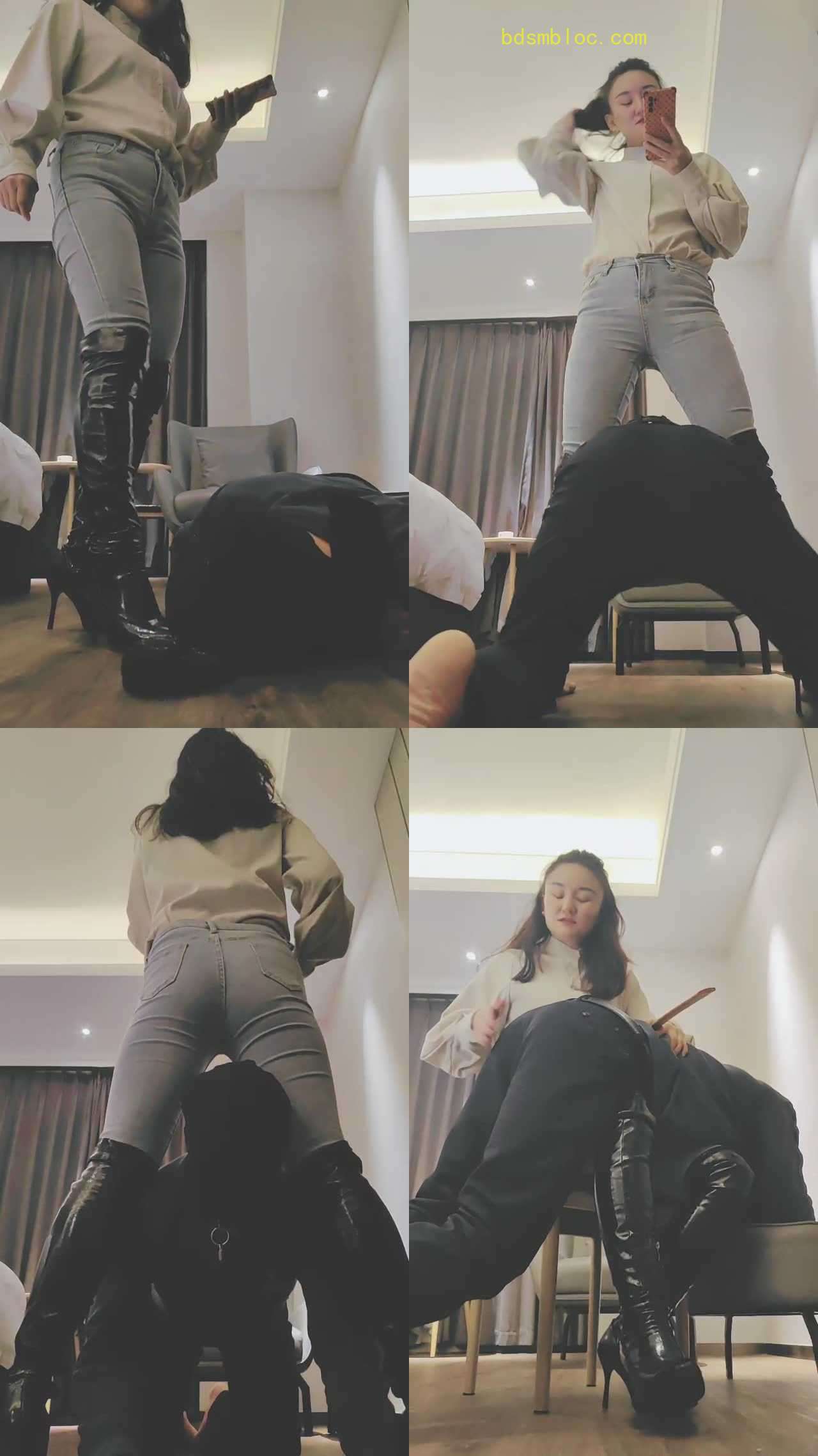 【飞扬女王】长靴御姐S碾压地毯