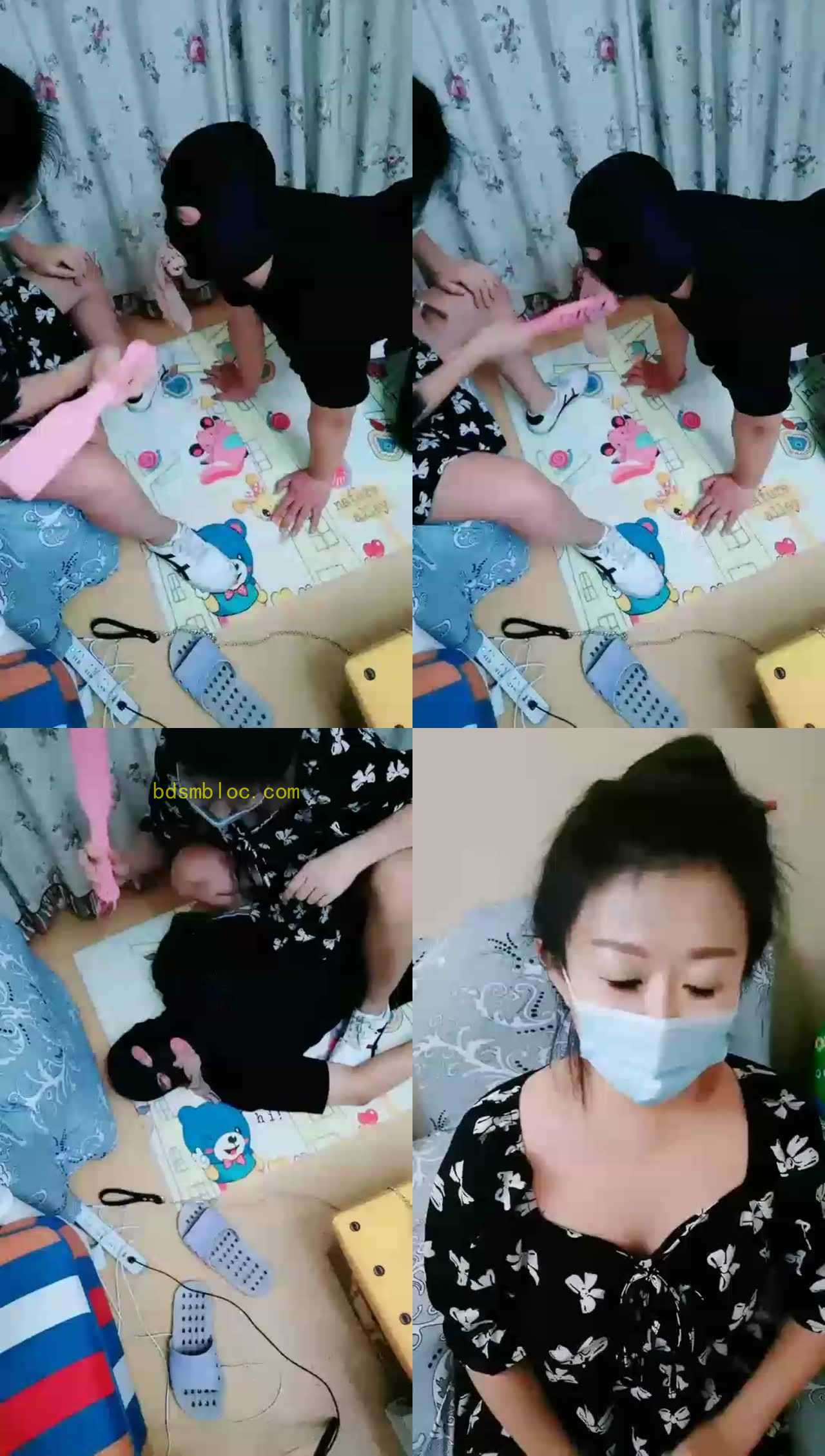 【天津冰冰女主】全程狂抽耳光全体重踩