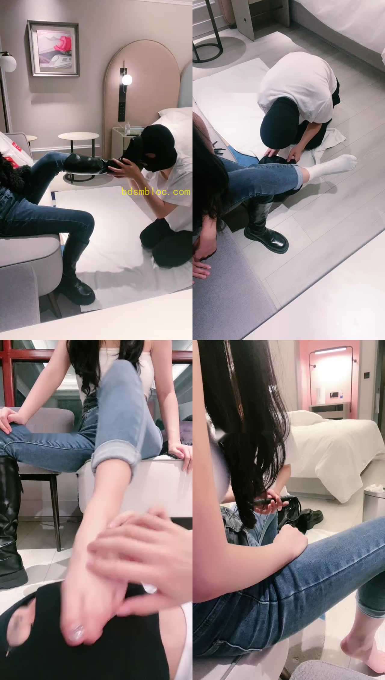 【绝美兔女王】跪舔长靴白袜裸足