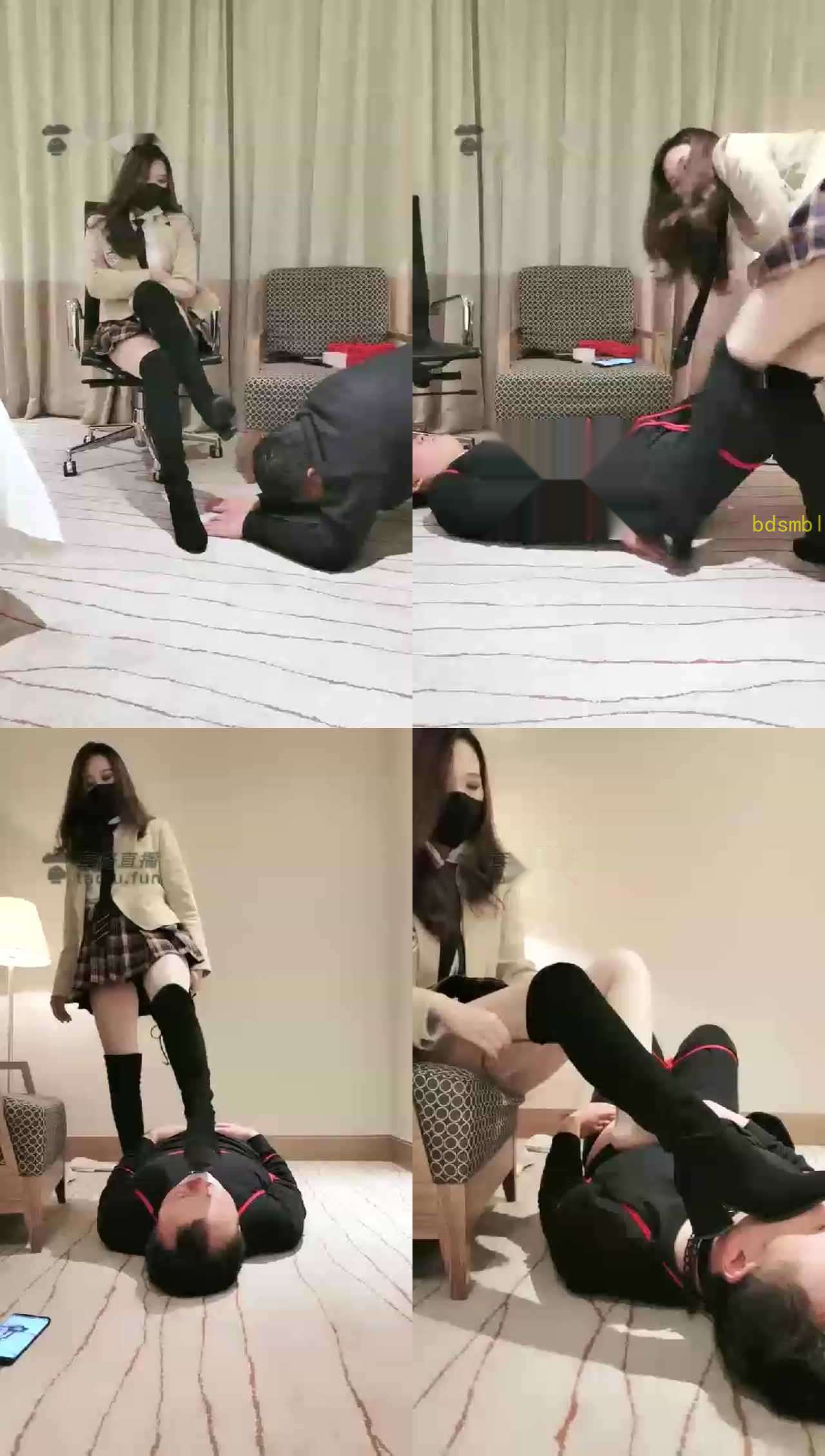 【焰灵姬】调教靴下狗捆绑原味羞辱窒息