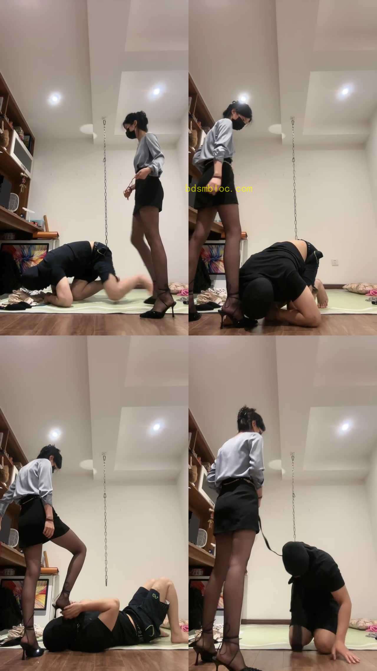 【周蜜】高跟黑丝美腿踩虐