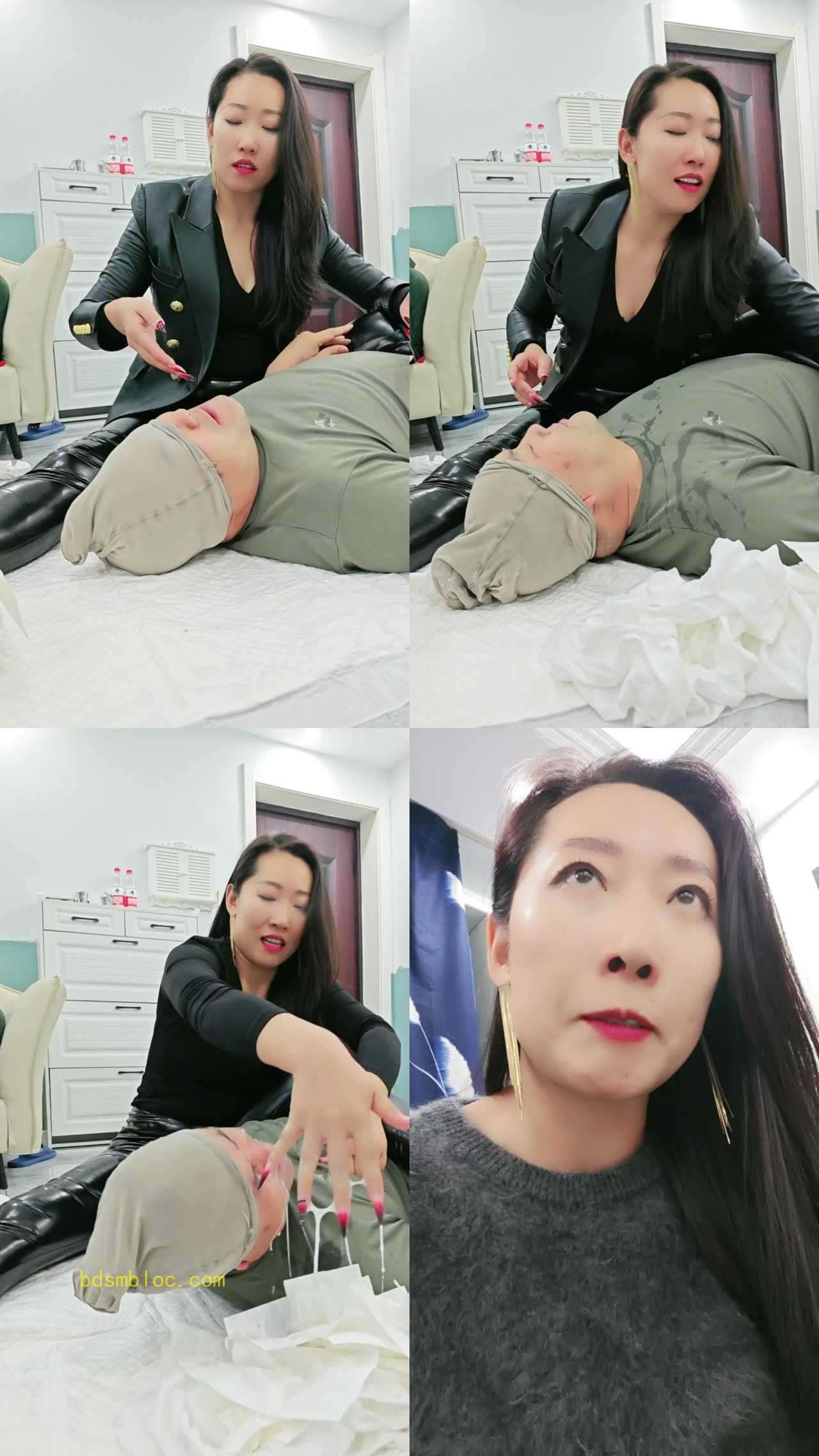 【冷S】挑战超强手深喉/灌酸奶/吃浓痰鼻涕