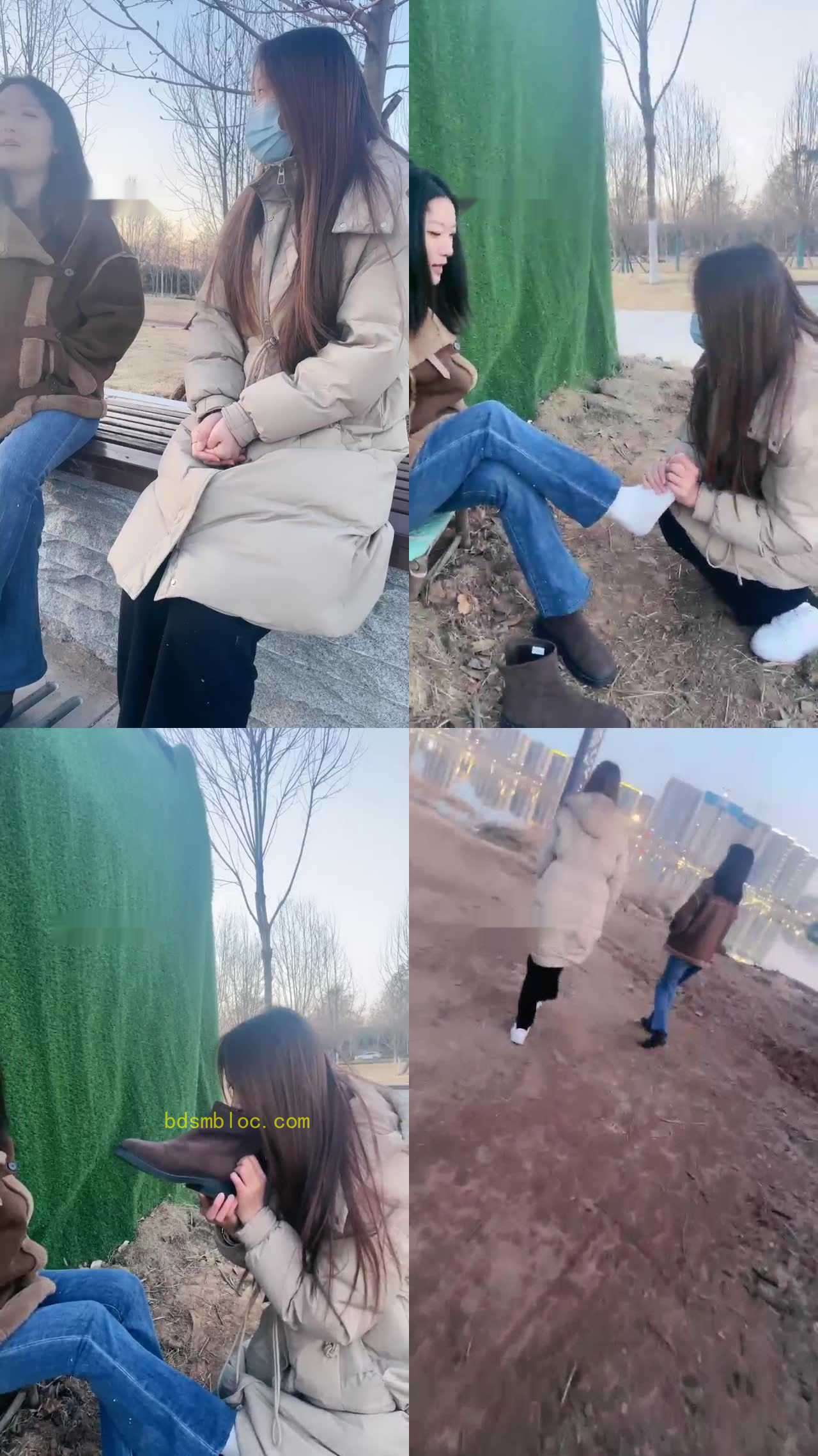 【小雅】户外调教 冰天雪地玩虐女闺蜜