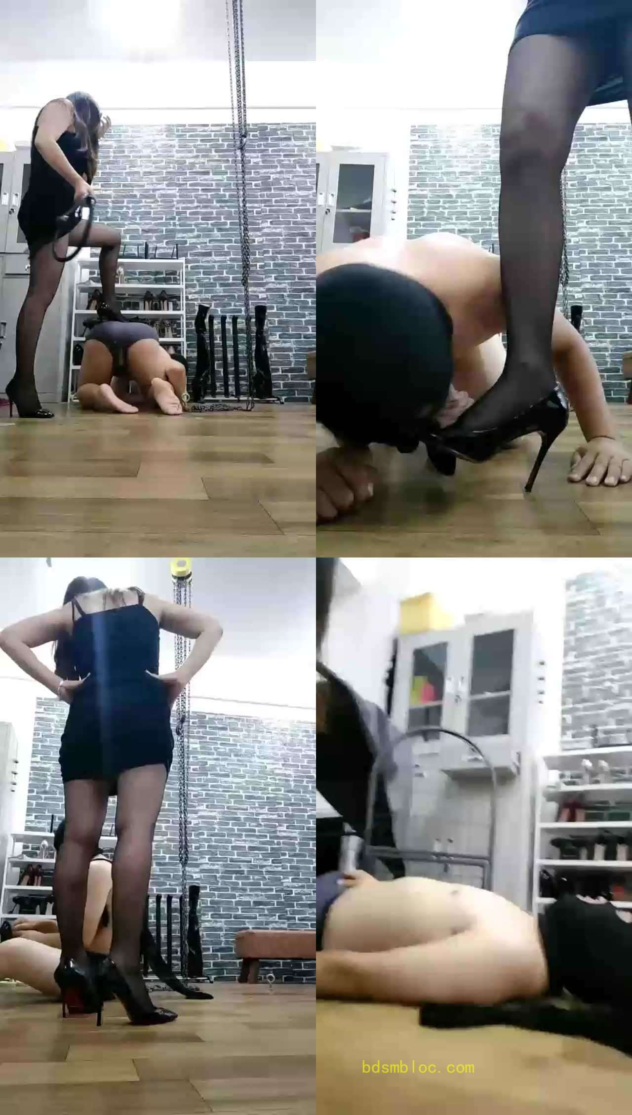 【咩祖】这狗子惨了，得罪主子，口塞丝袜，暴力踩踏