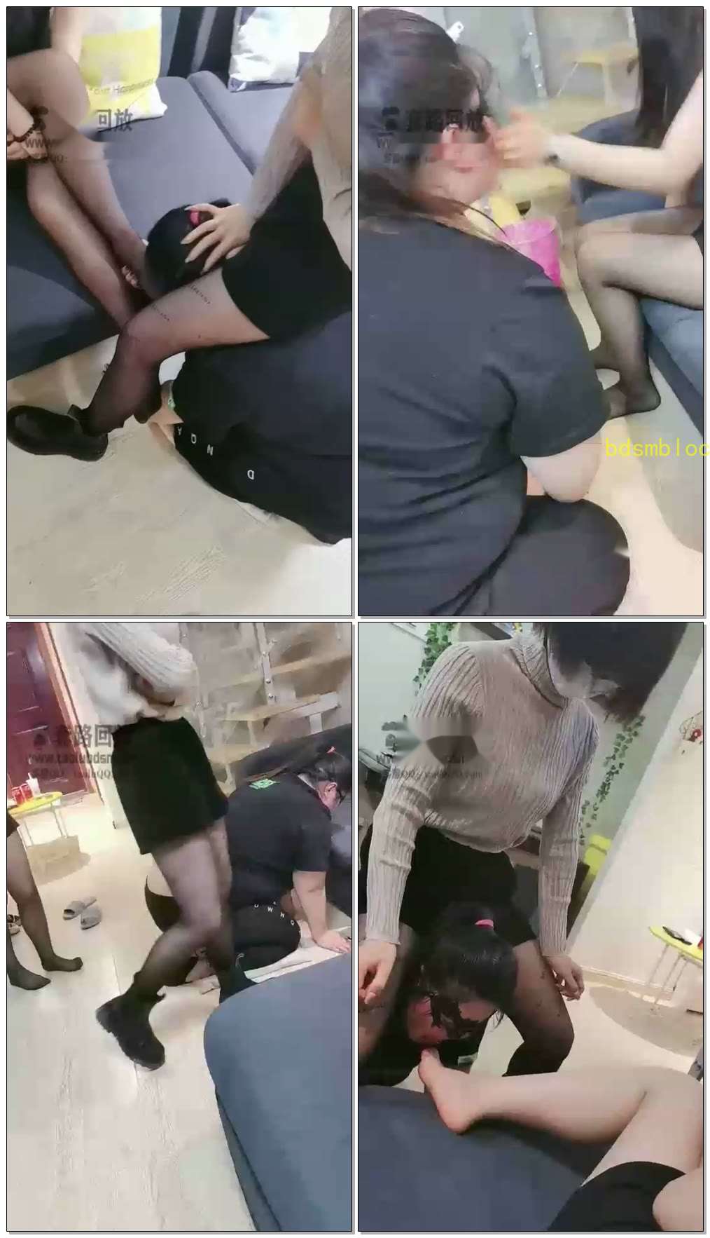 【黛颜y】带素人姊妹打母狗