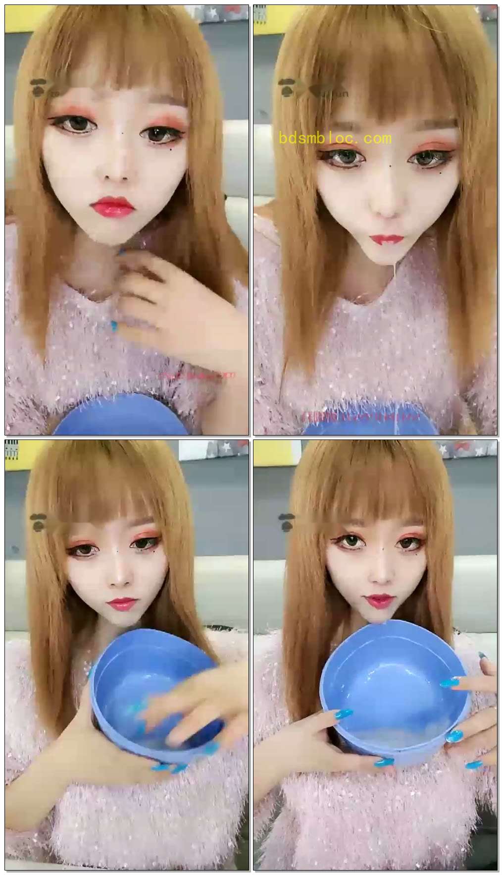 【浅夏S】小美女第一视角口水黏痰，鼻涕专场，狗嘴张开