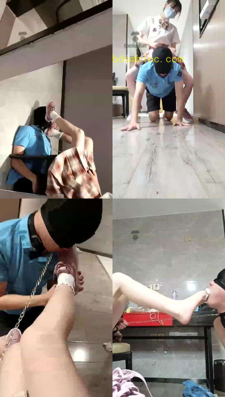 【哈宝s】jk下的贱狗狗，踩脸，骑马，清理鞋底，圣水