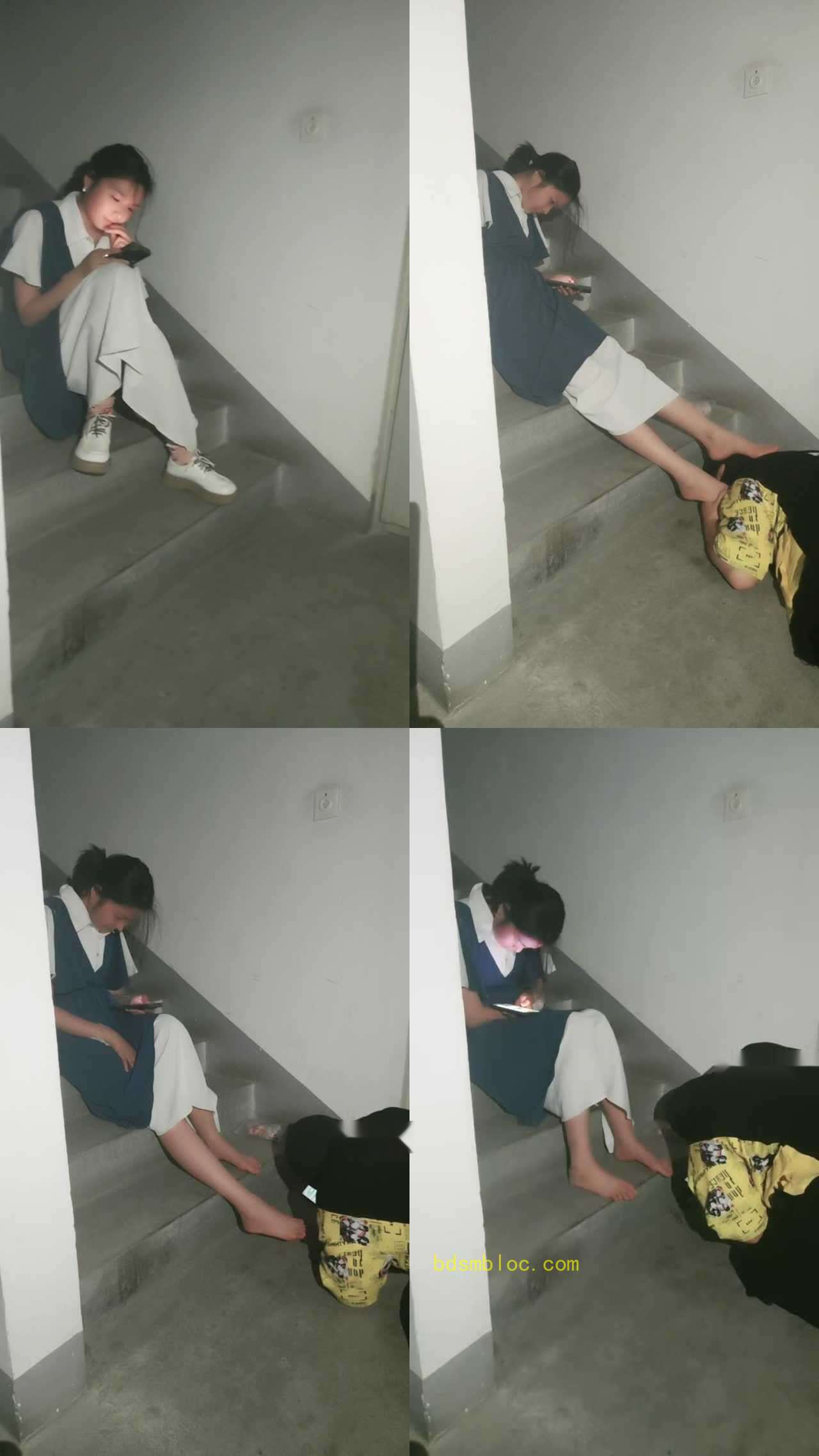 【雯雯可劲吃】职高女生楼梯间调狗【完整版】