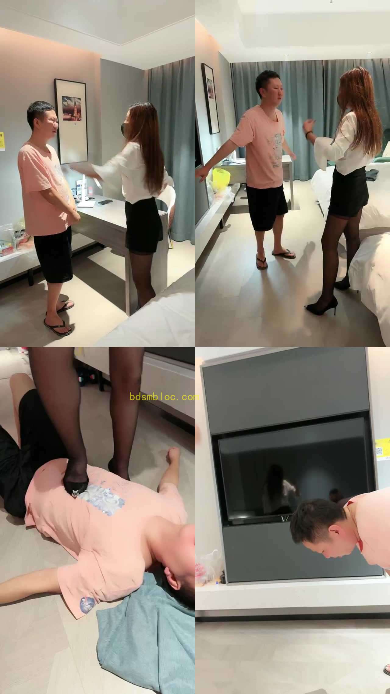 【七颜】上司高压暴揍下属-强制圣水/耳光踢裆/深喉虐乳【双视角】