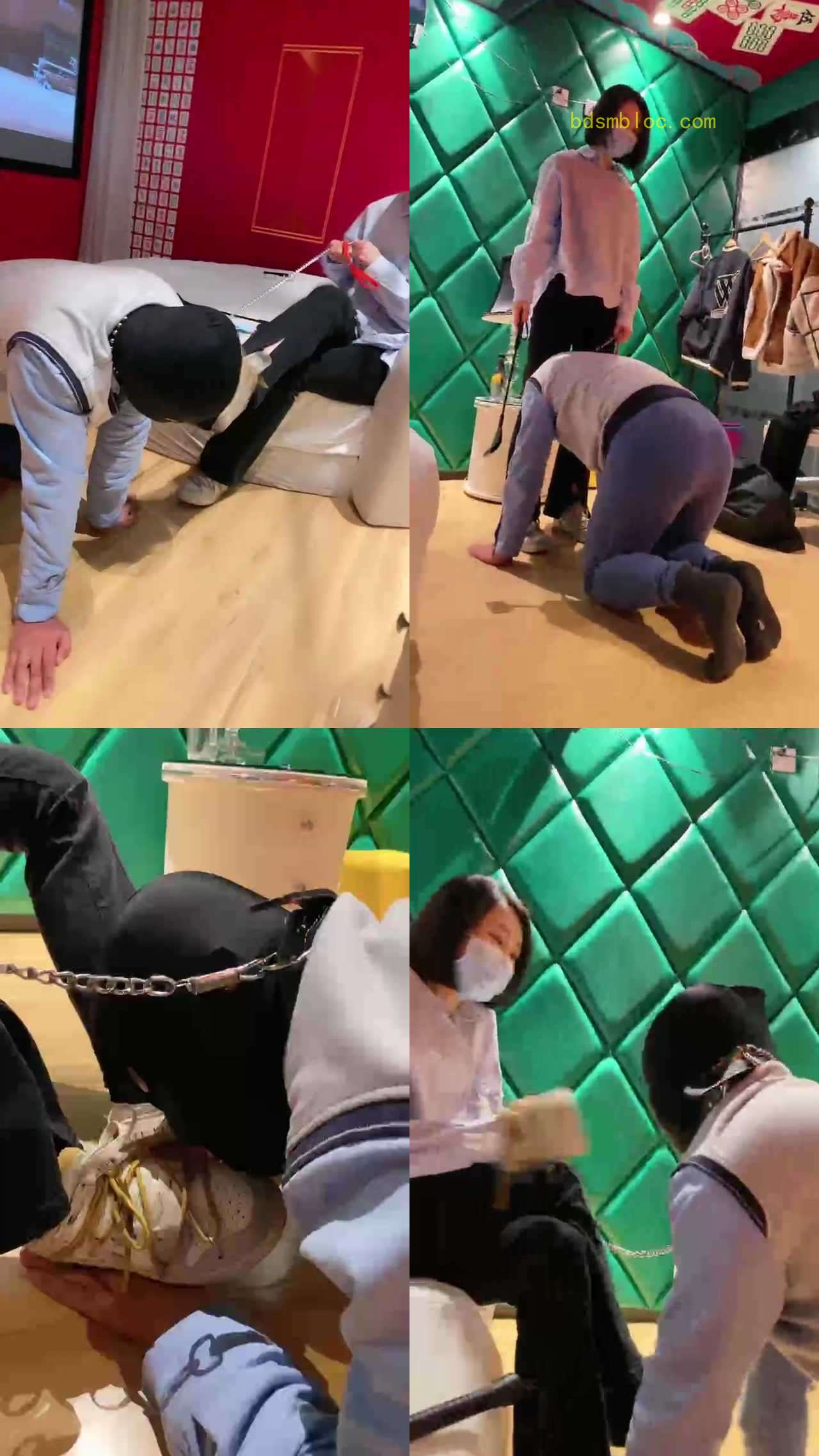 【Q月】脏老爹鞋黑棉袜辱-转胯踩踏强制闻舔