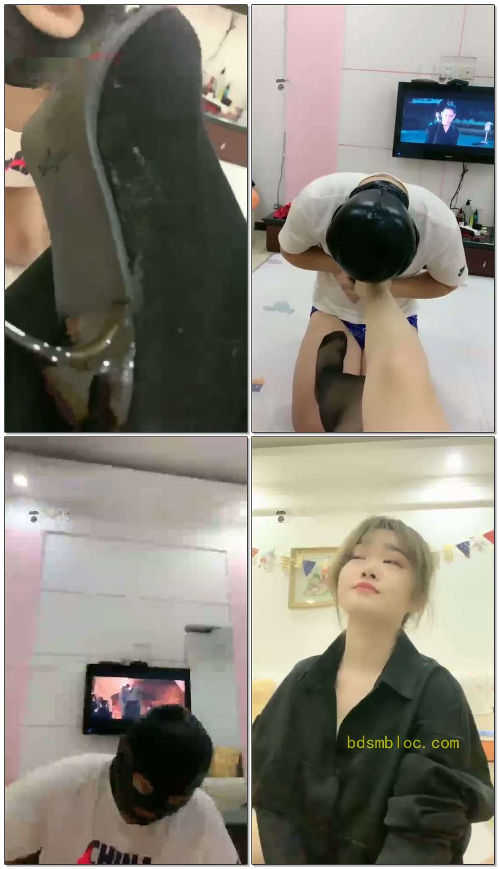 【肆琪S】小狗狗舔脚伺候黑丝