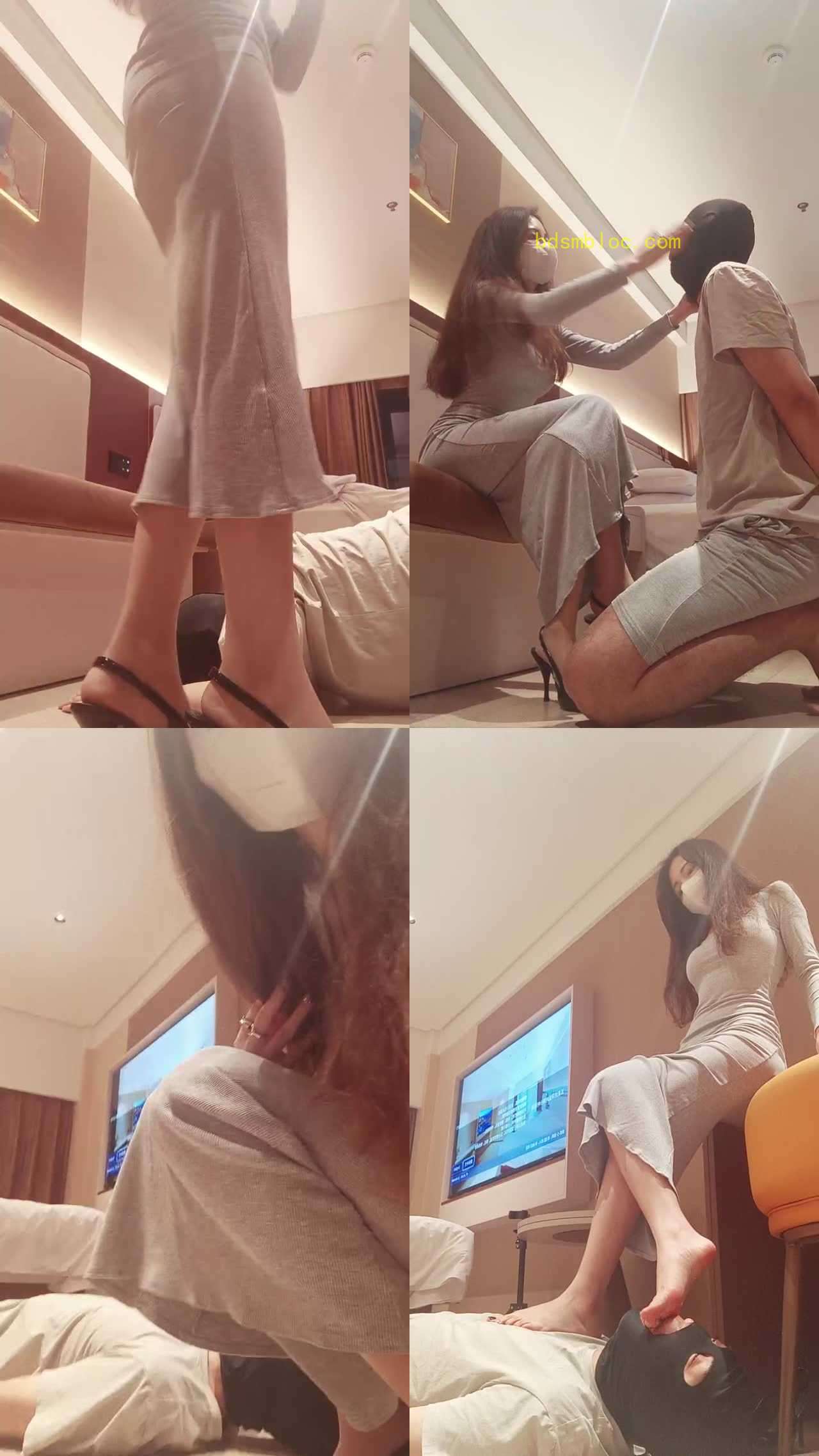 【御妍】高跟凉鞋踩踏/掐乳踢裆
