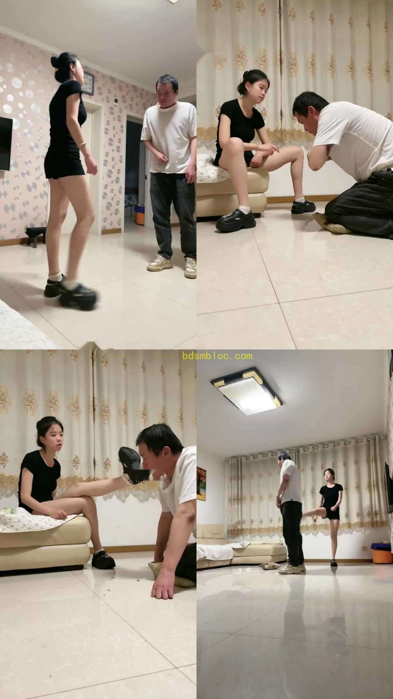 【173s】踢踹，口水，吃烟灰