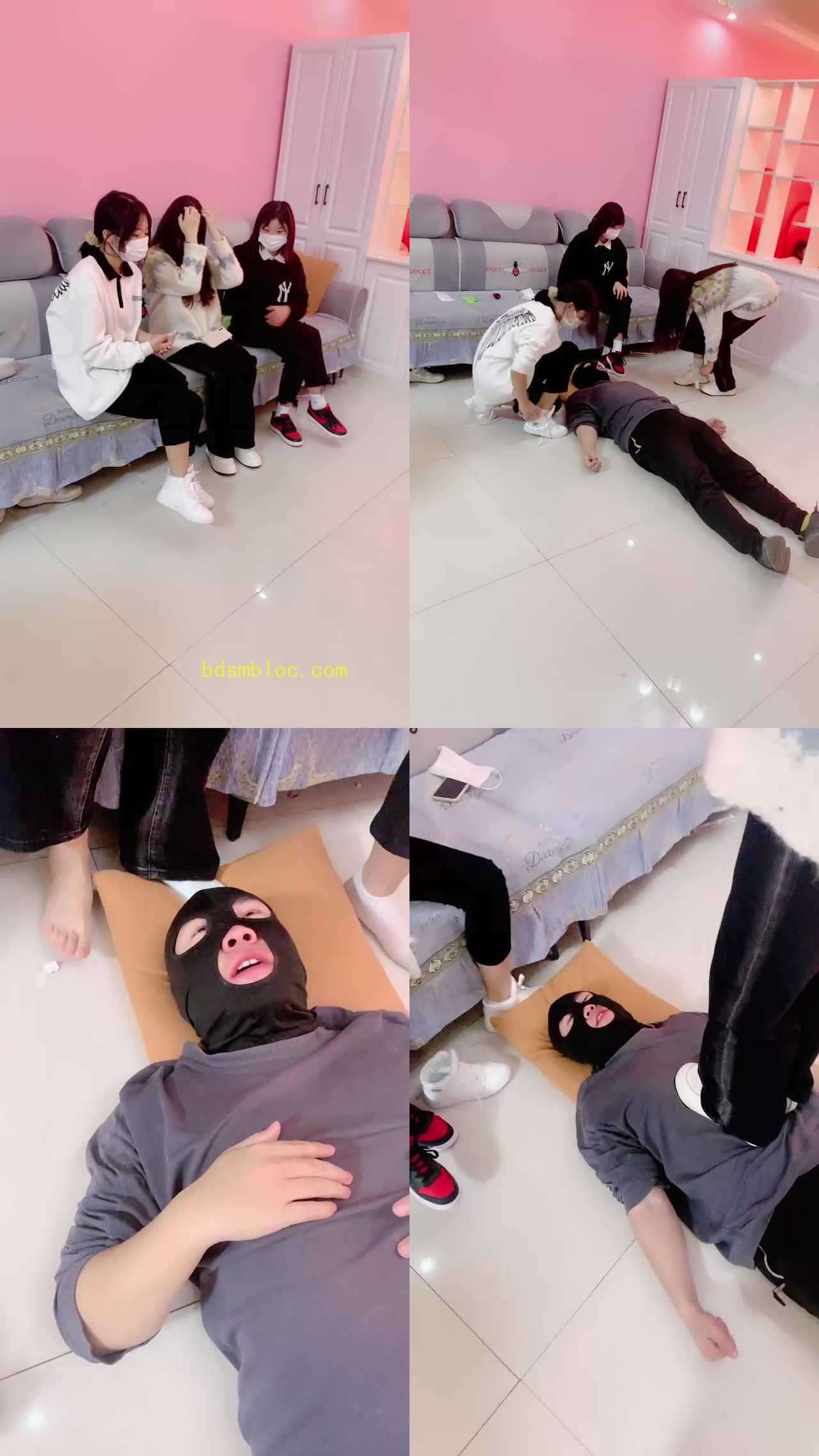 【精神小妹】教多名素人学生主玩sm