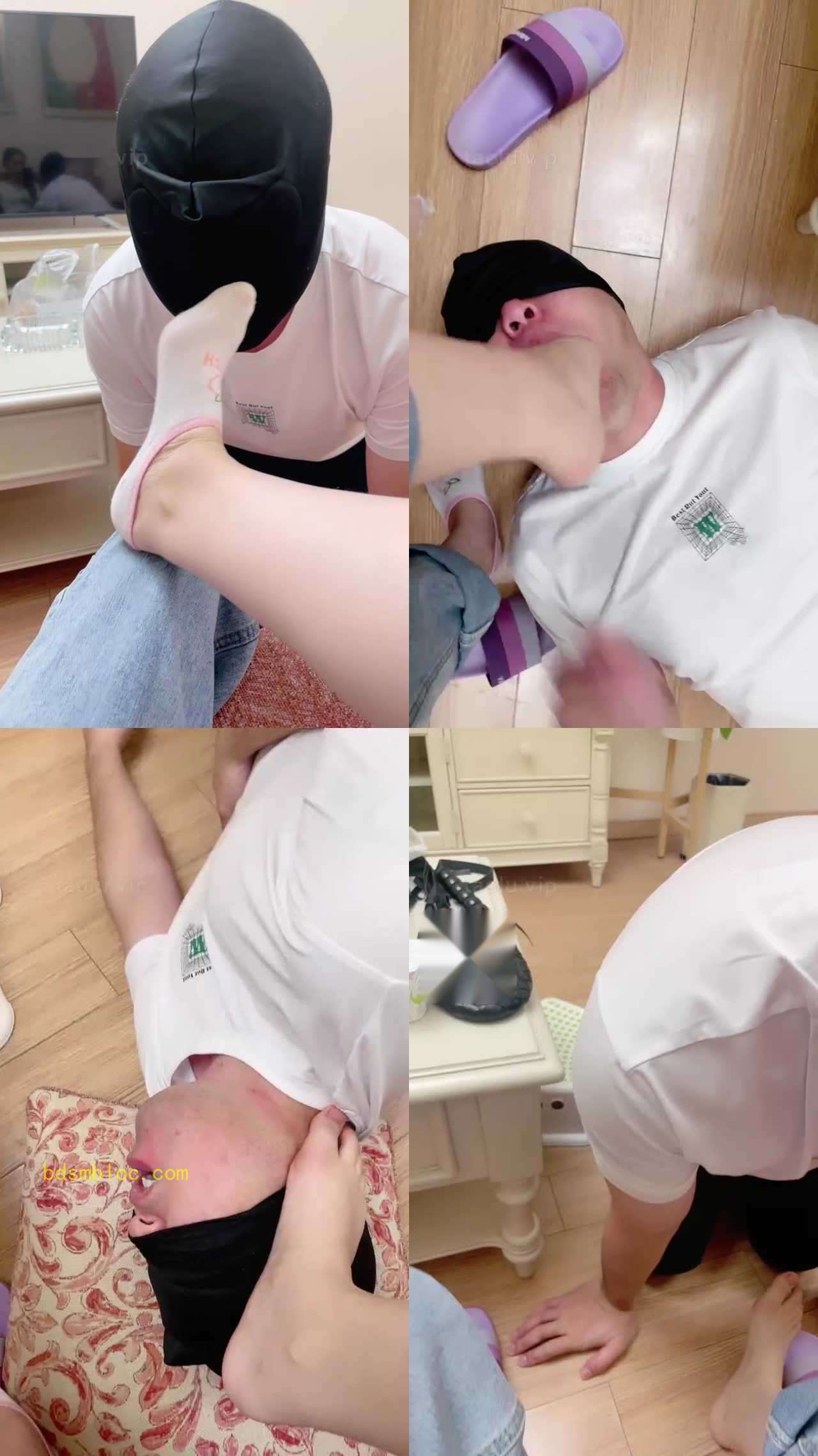 【肉肉】原味船袜裸足气味羞辱