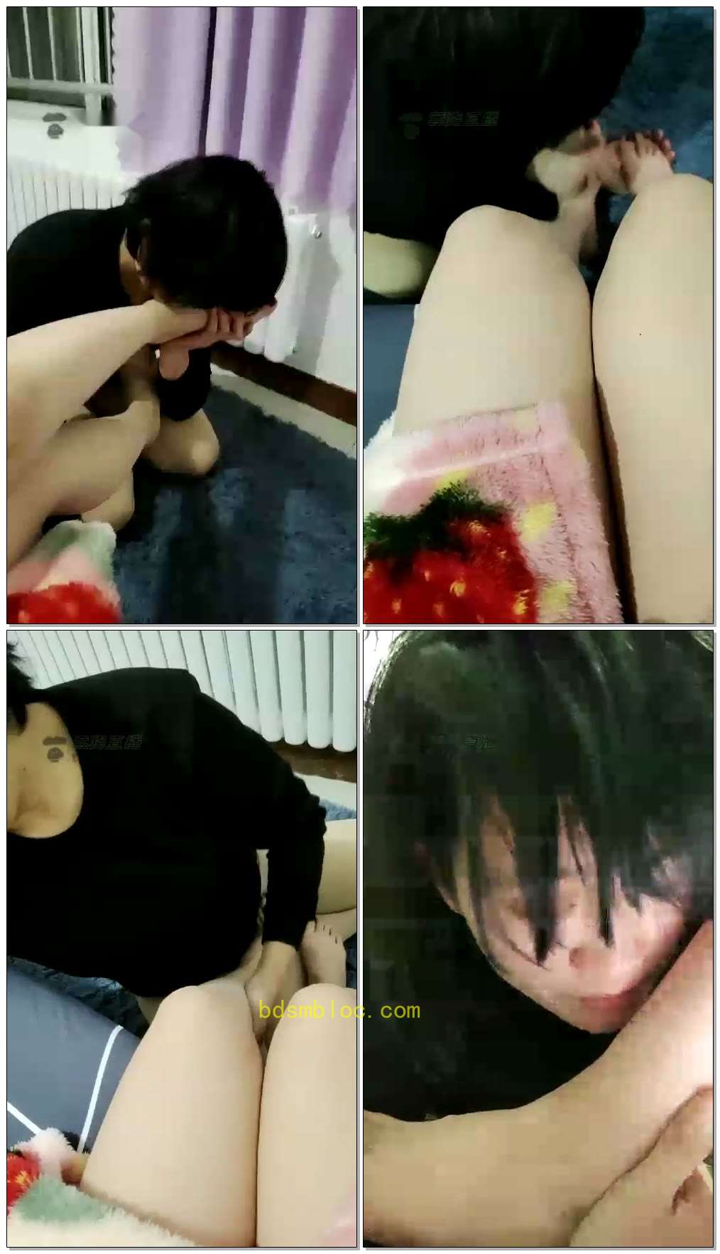 【冰女王】日常调私女奴，舔脚深喉侍奉