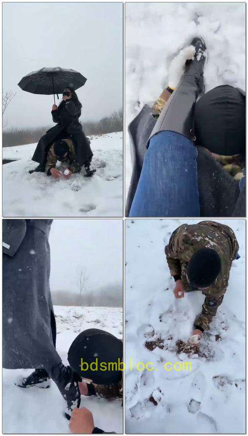 【辣姐】调教雪中玩