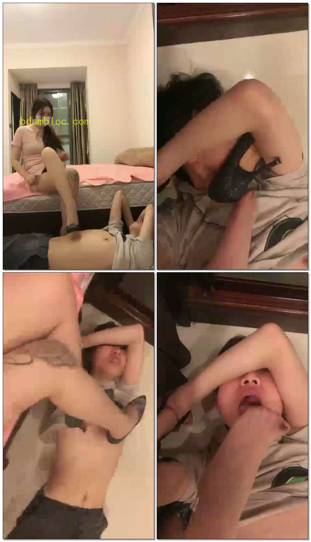 【黑甜女蒂S】女王卧室里面出现调教贱狗的画面