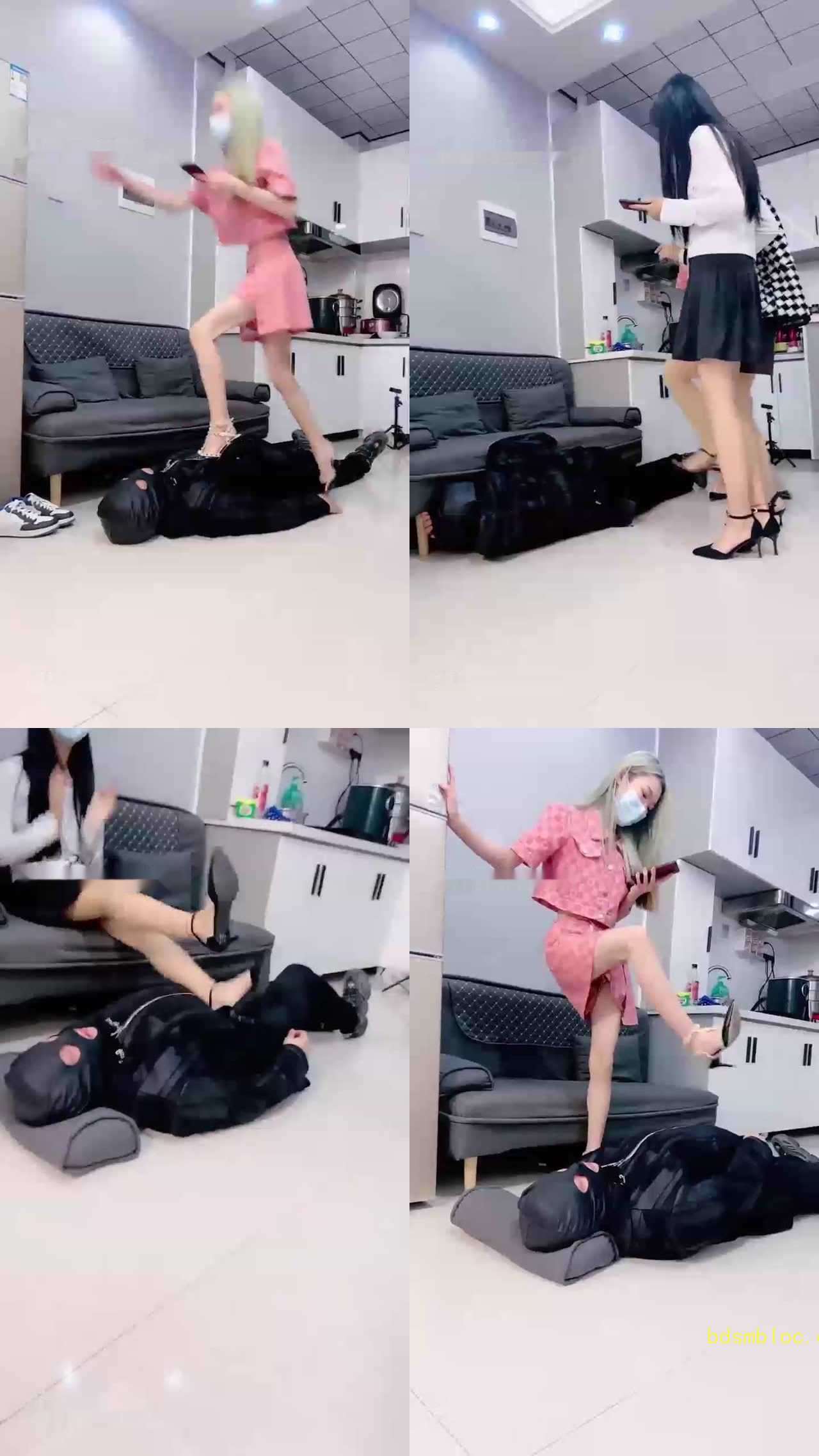 【与精神小妹的那些事】三姐妹高跟赏赐